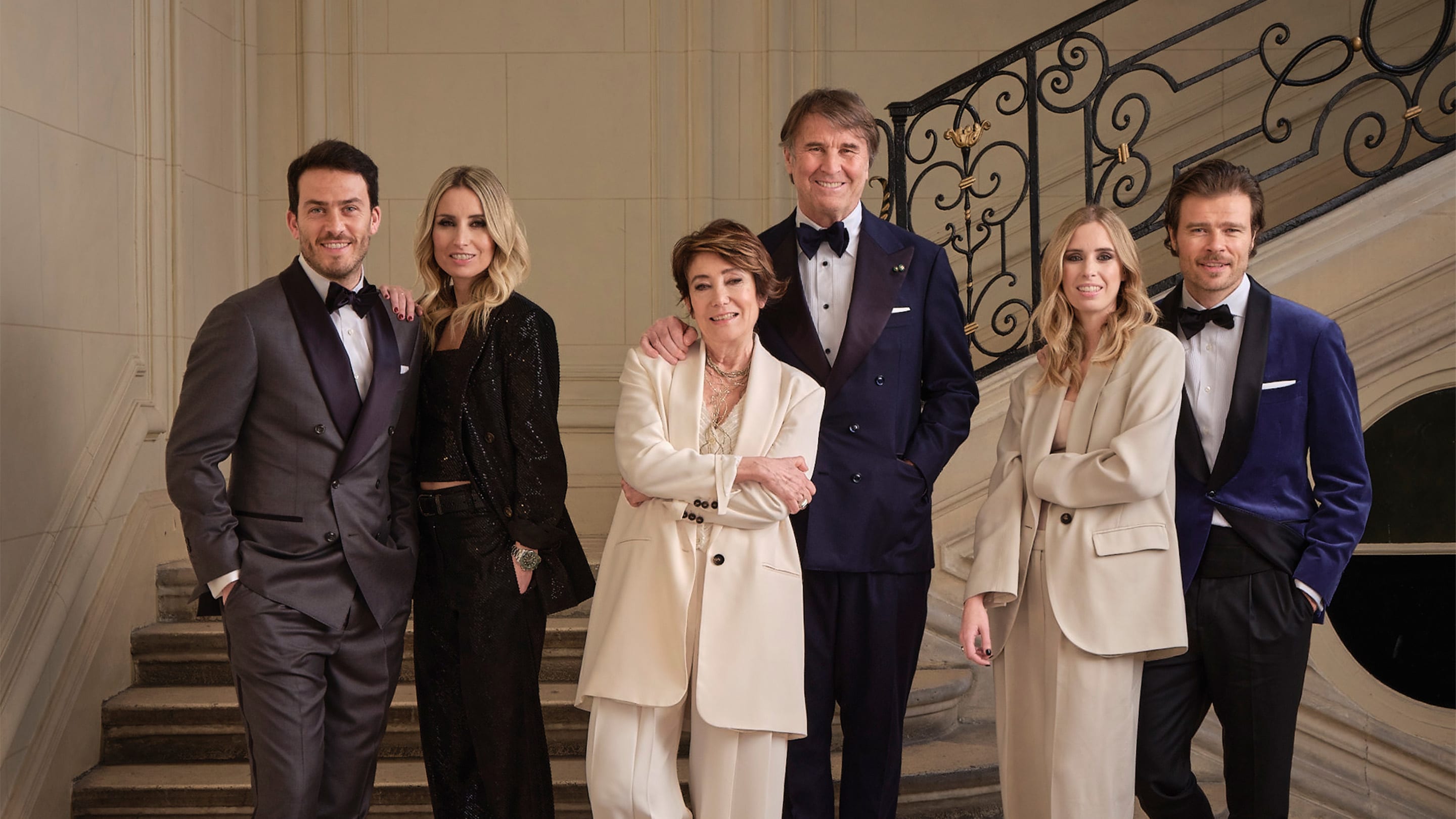 Brunello Cucinelli con la famiglia alla cerimonia di premiazione del premio Neiman Marcus Award for Distinguished Service in the Field of Fashion 2023. Foto di Gavin Bond