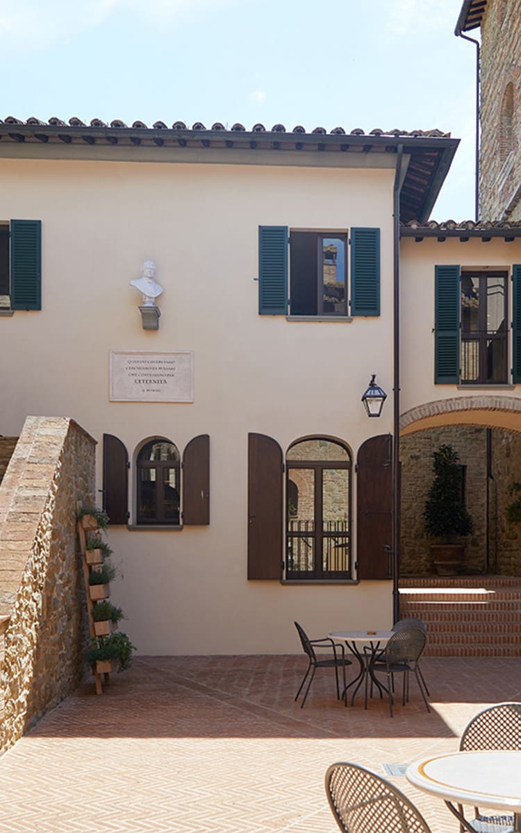 Interior view of the castle of Solomeo