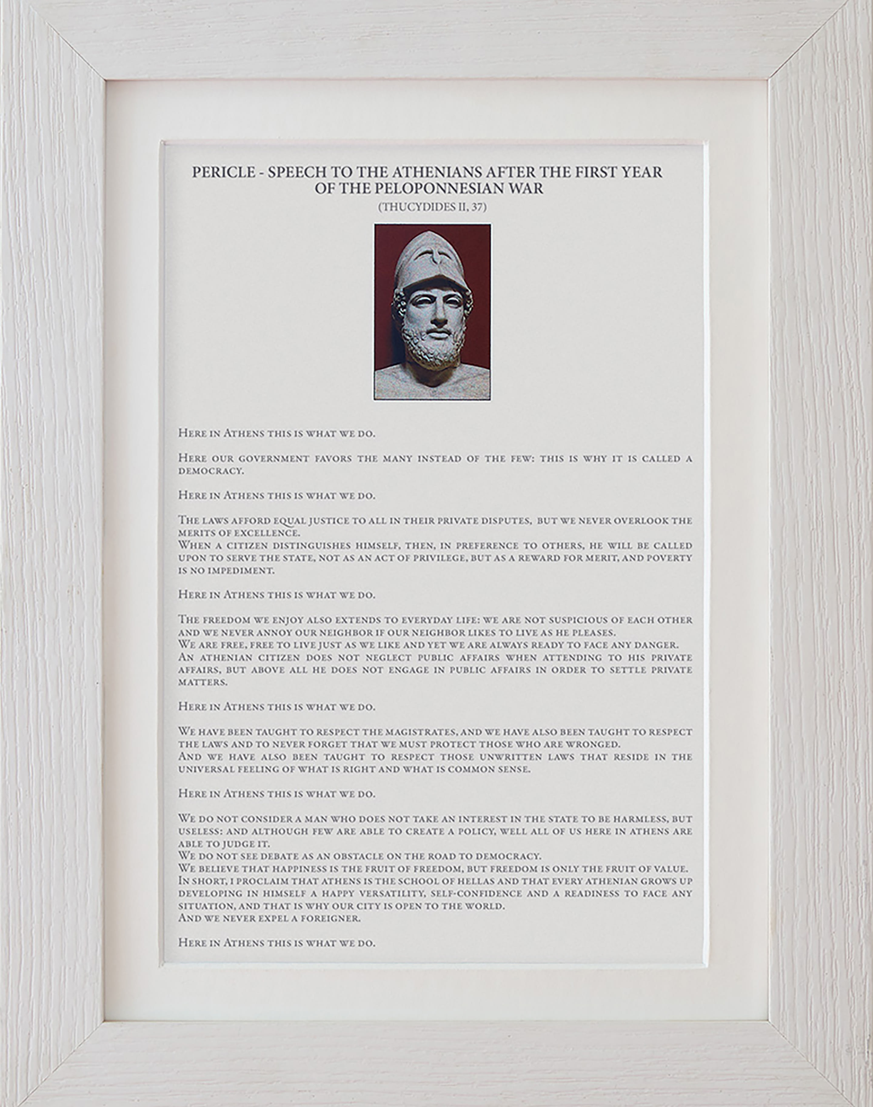Pericles’ speech to the Athenians