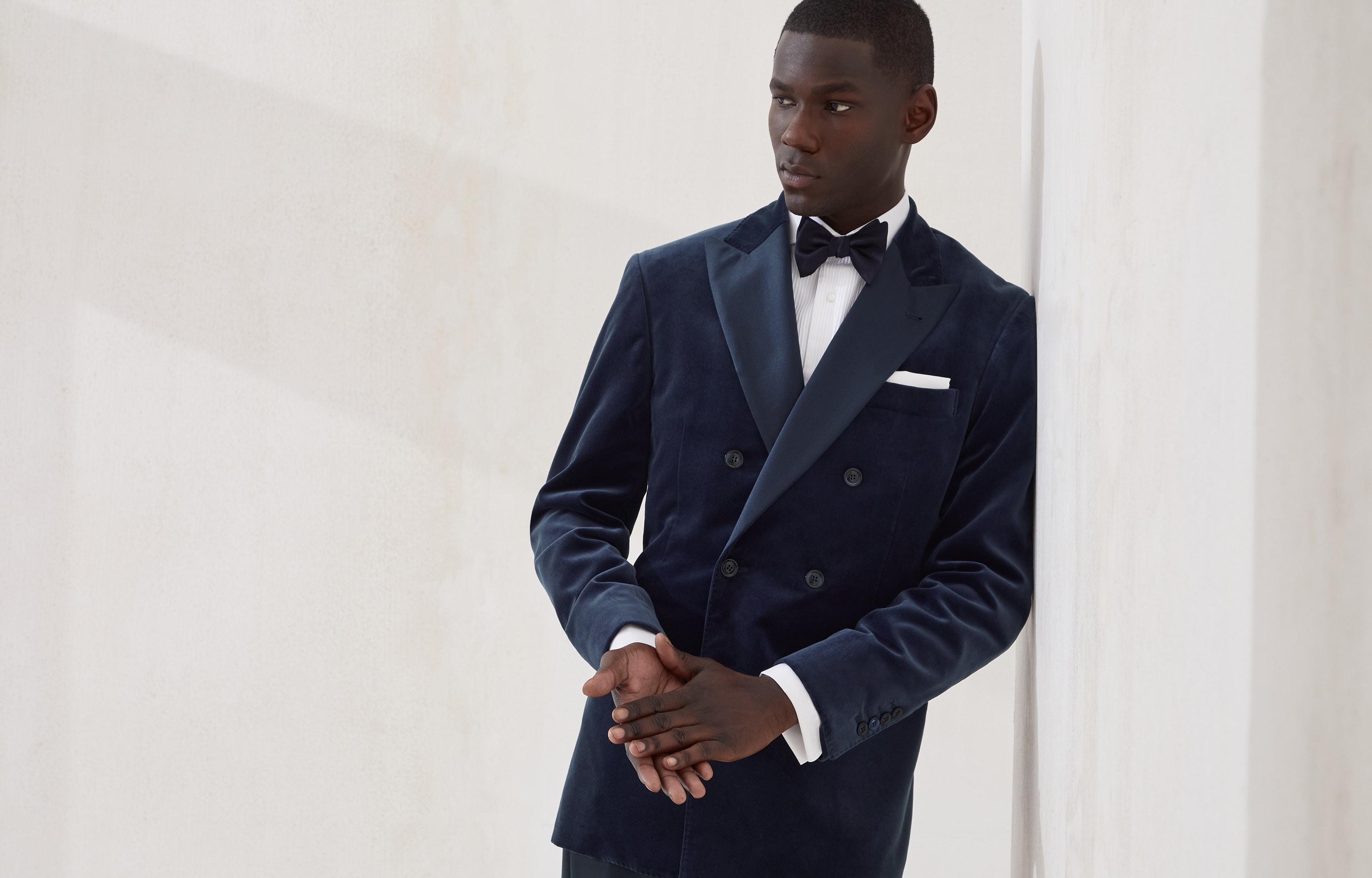 メンズ 向け ブルー タキシード フォーマルジャケット | Brunello