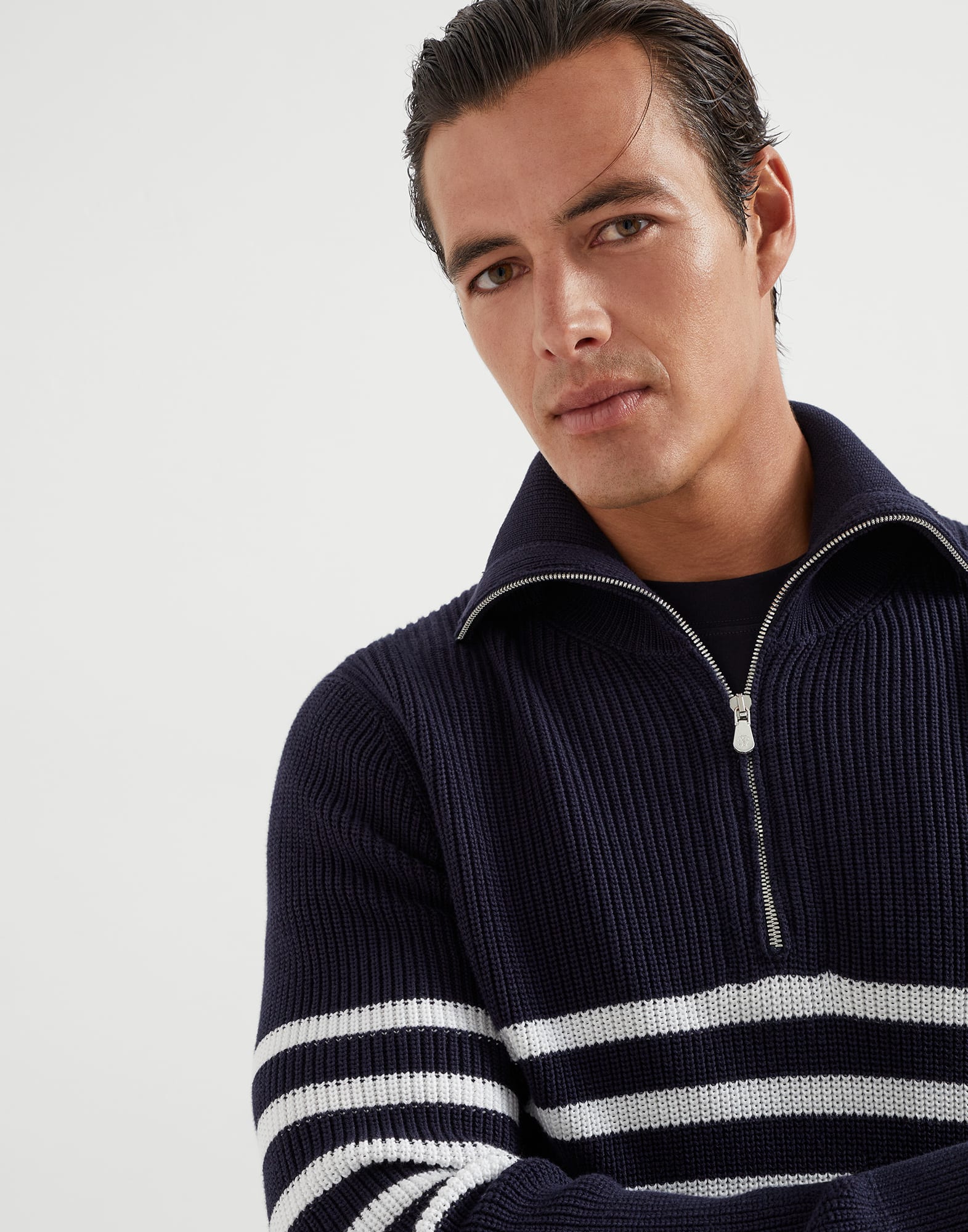 Rollkragen mit Reißverschluss - Detailansicht - Vollbildmodus