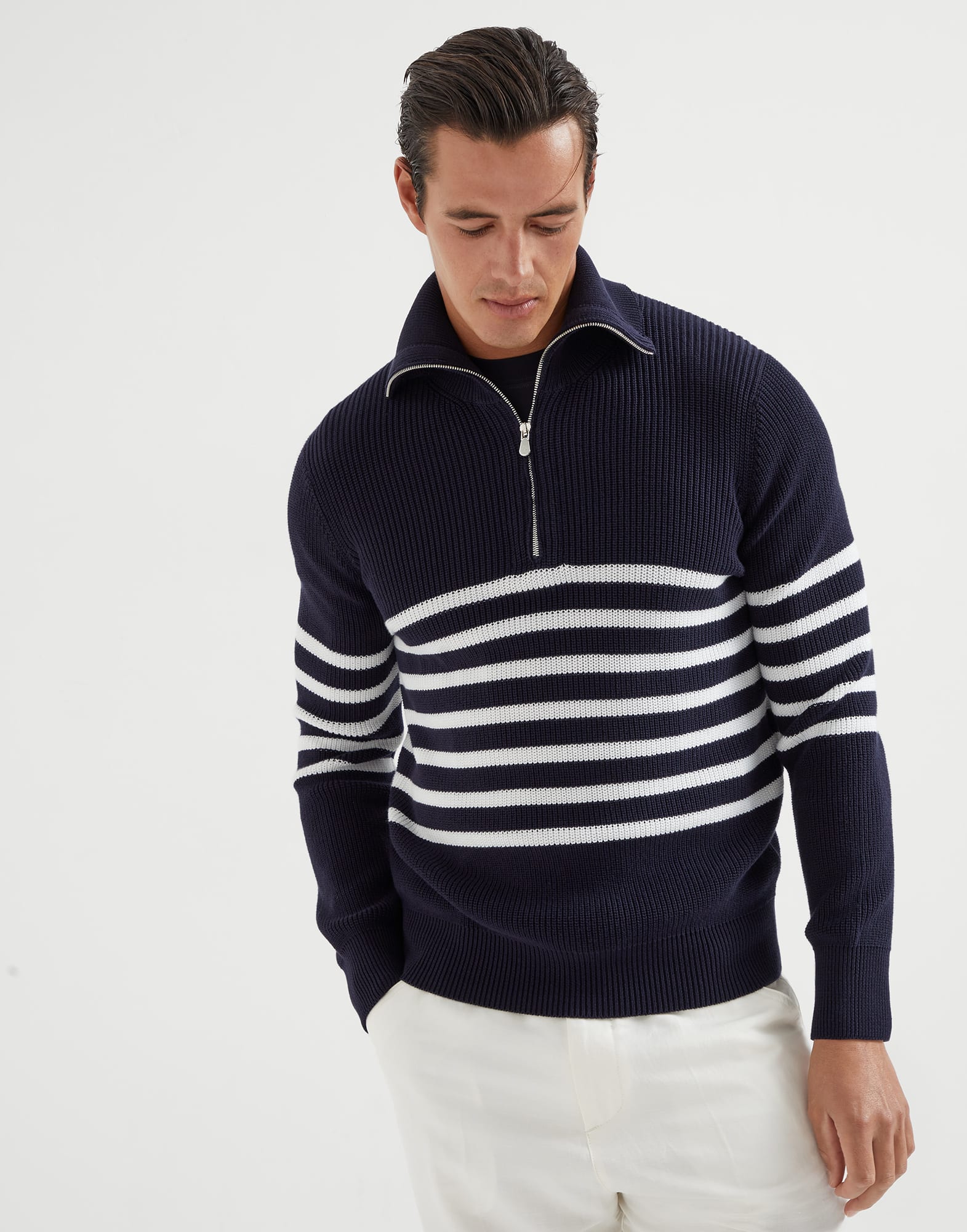 Rollkragen mit Reißverschluss - Vorderansicht - Vollbildmodus