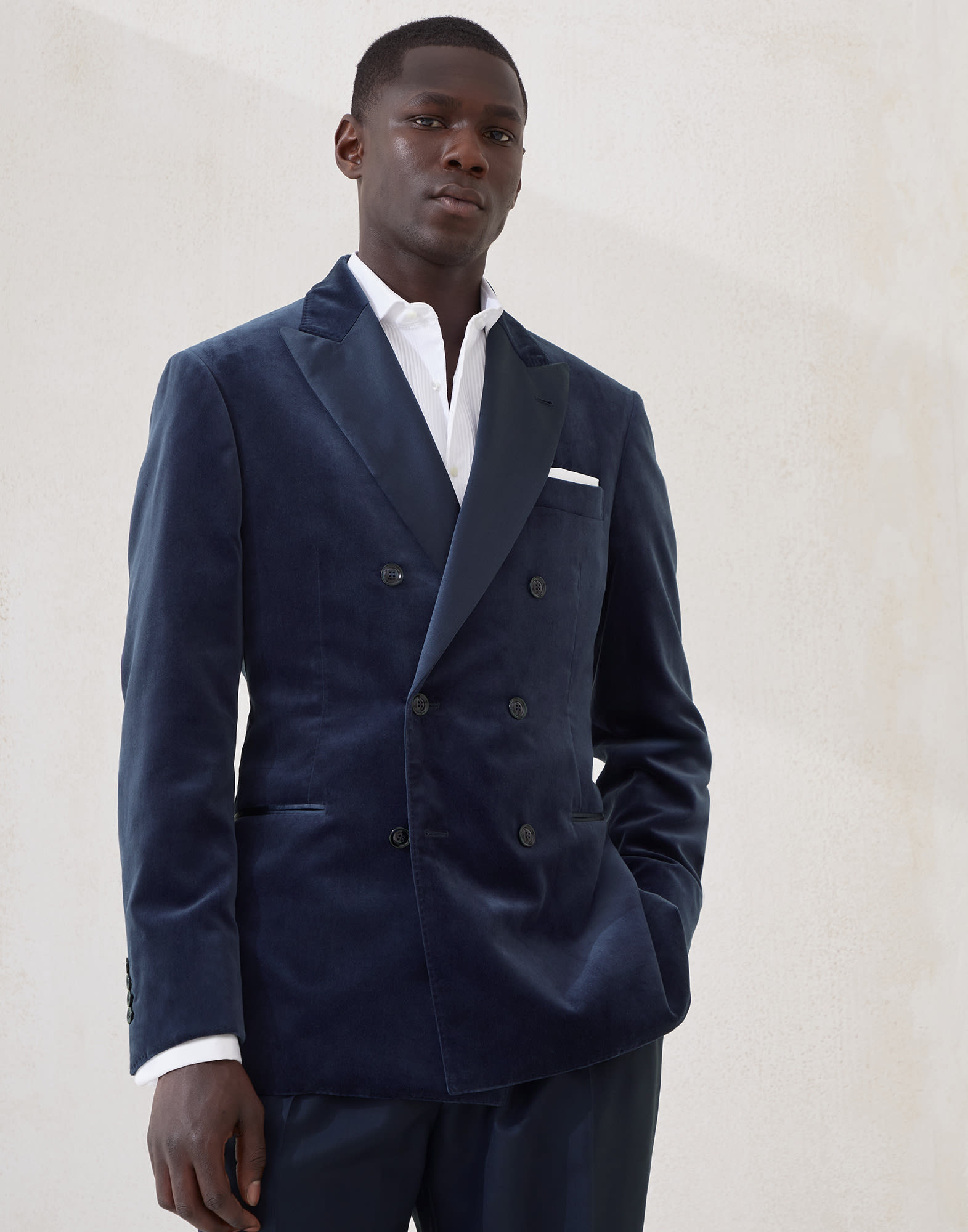 Tuxedo Jacket Blue Man - Brunello Cucinelli