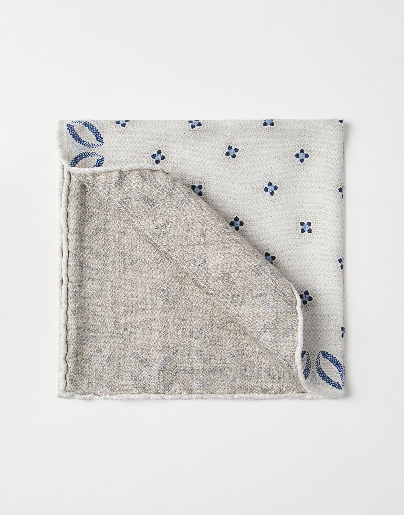 Silk pocket square Butter Man - Brunello Cucinelli