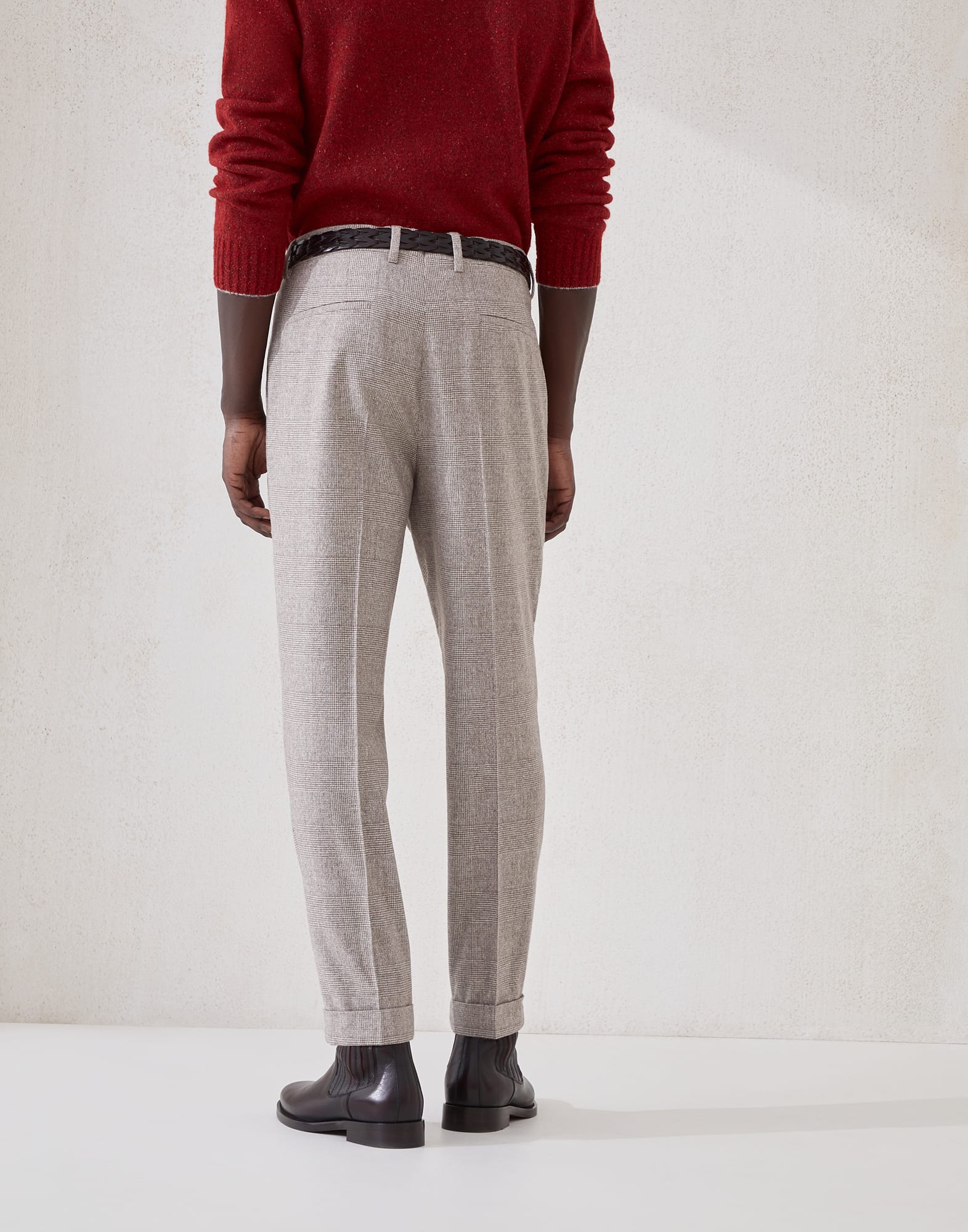 打褶裤 - 背面视角 - 正面观看 - 全屏观看