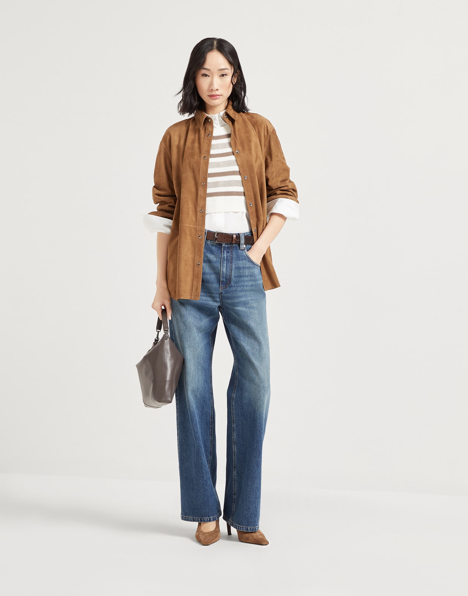 针织无袖上衣 - 全身视角 - 正面观看 - 全屏观看