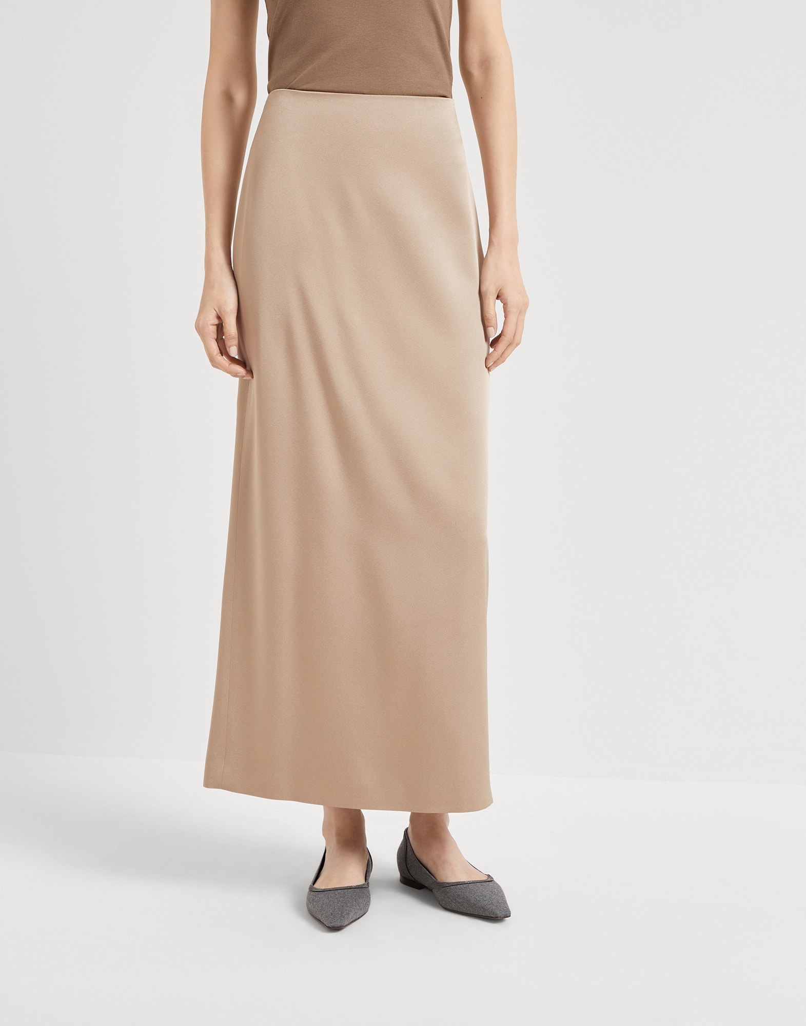 Column skirt Warm Beige Woman - Brunello Cucinelli