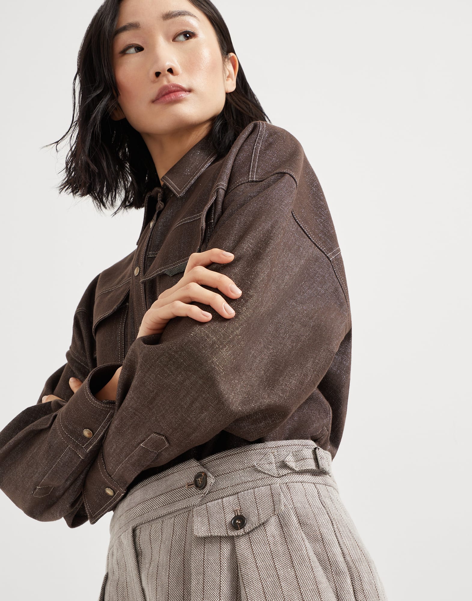 百慕大短裤和短裤 - 细节视角 - 正面观看 - 全屏观看