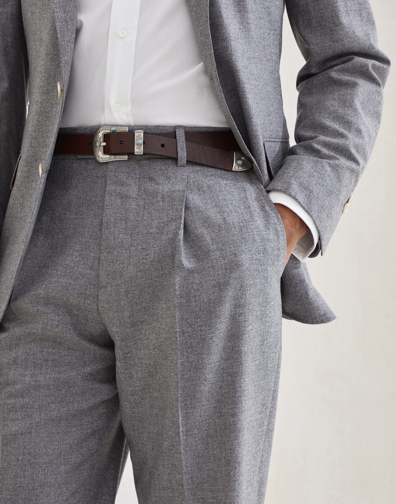 Pantalon à Pinces - Vue détail - Afficher en plein écran