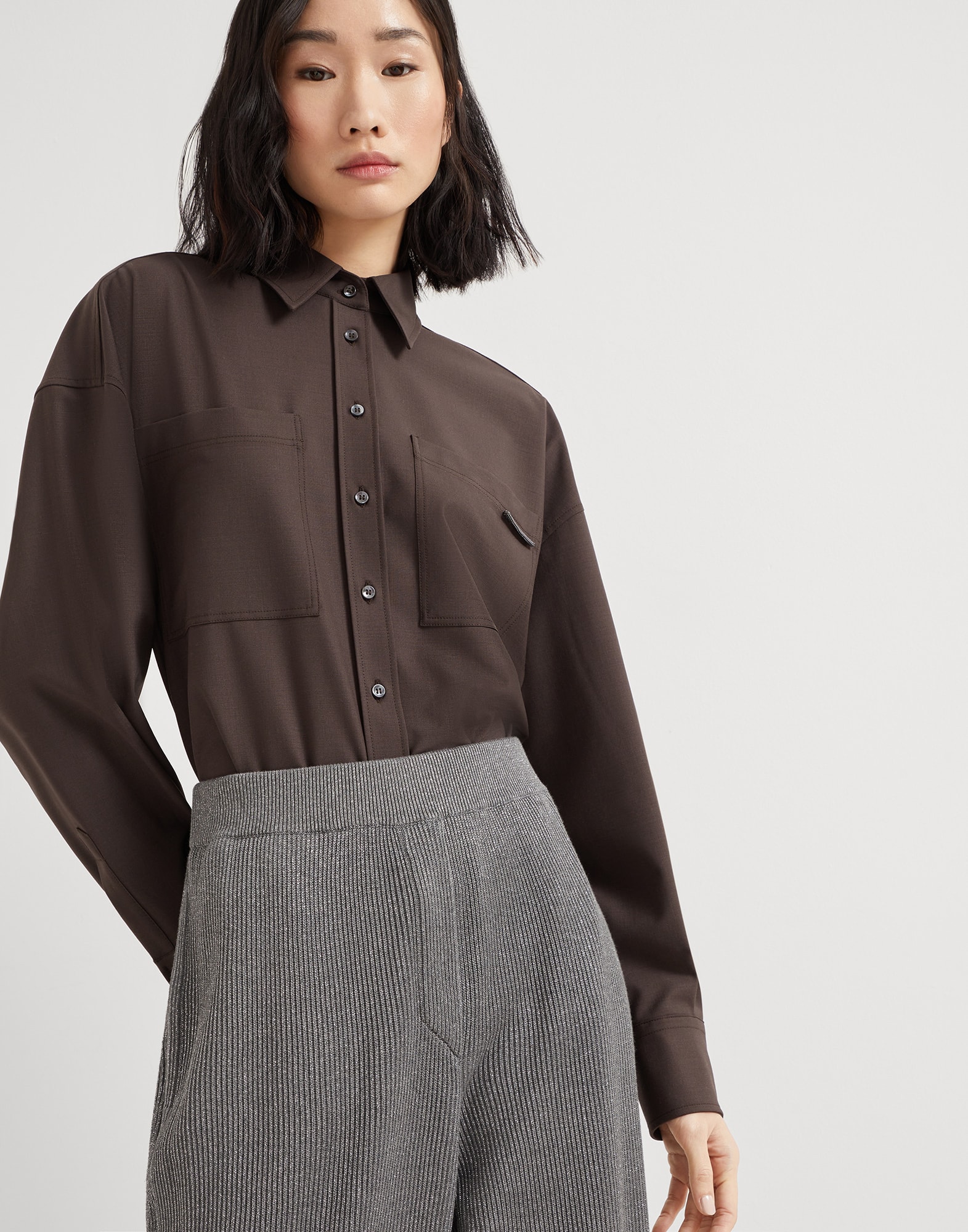 常规版型裤装 - 细节视角 - 正面观看 - 全屏观看