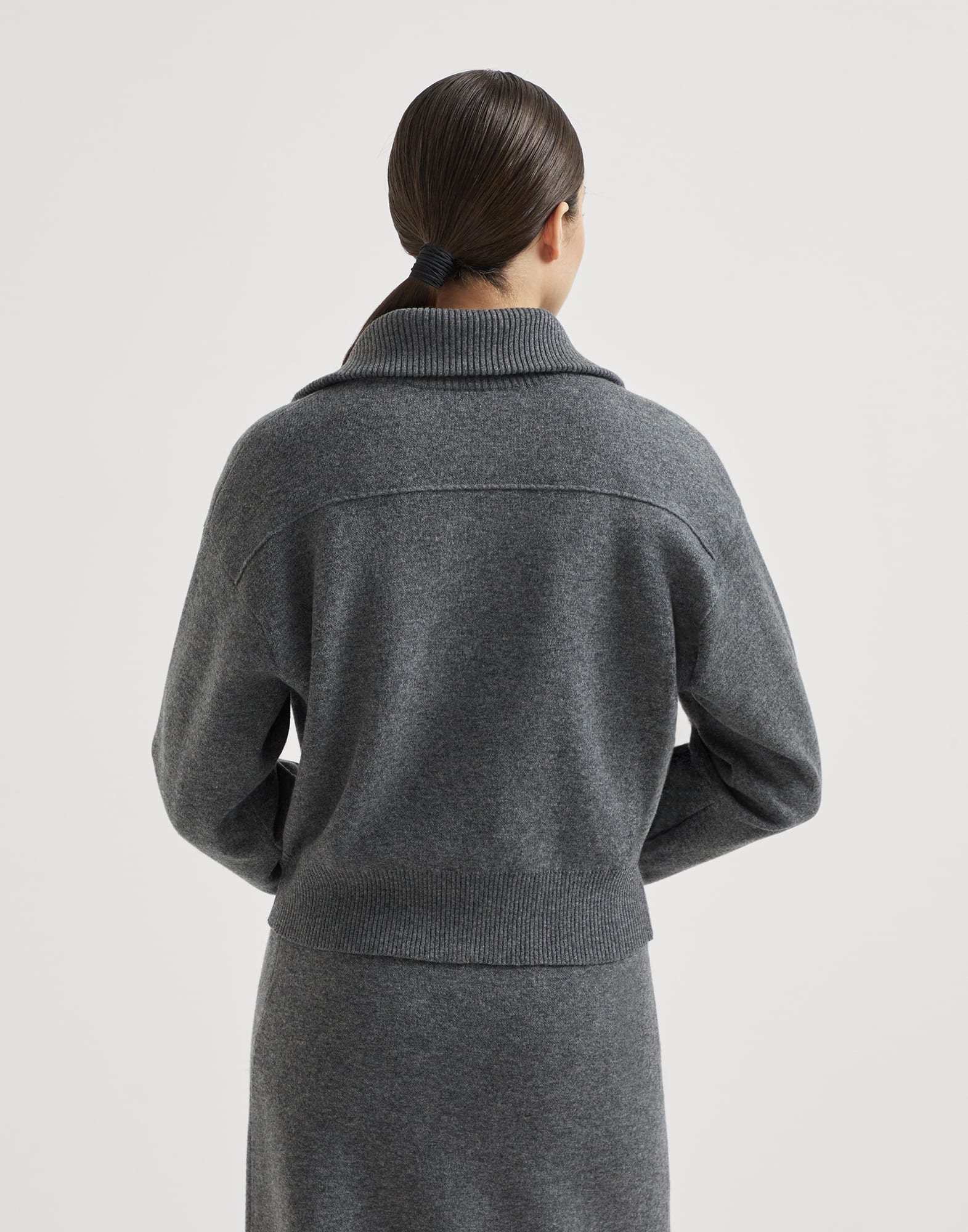 拉链对襟衫 - 背面视角 - 正面观看 - 全屏观看