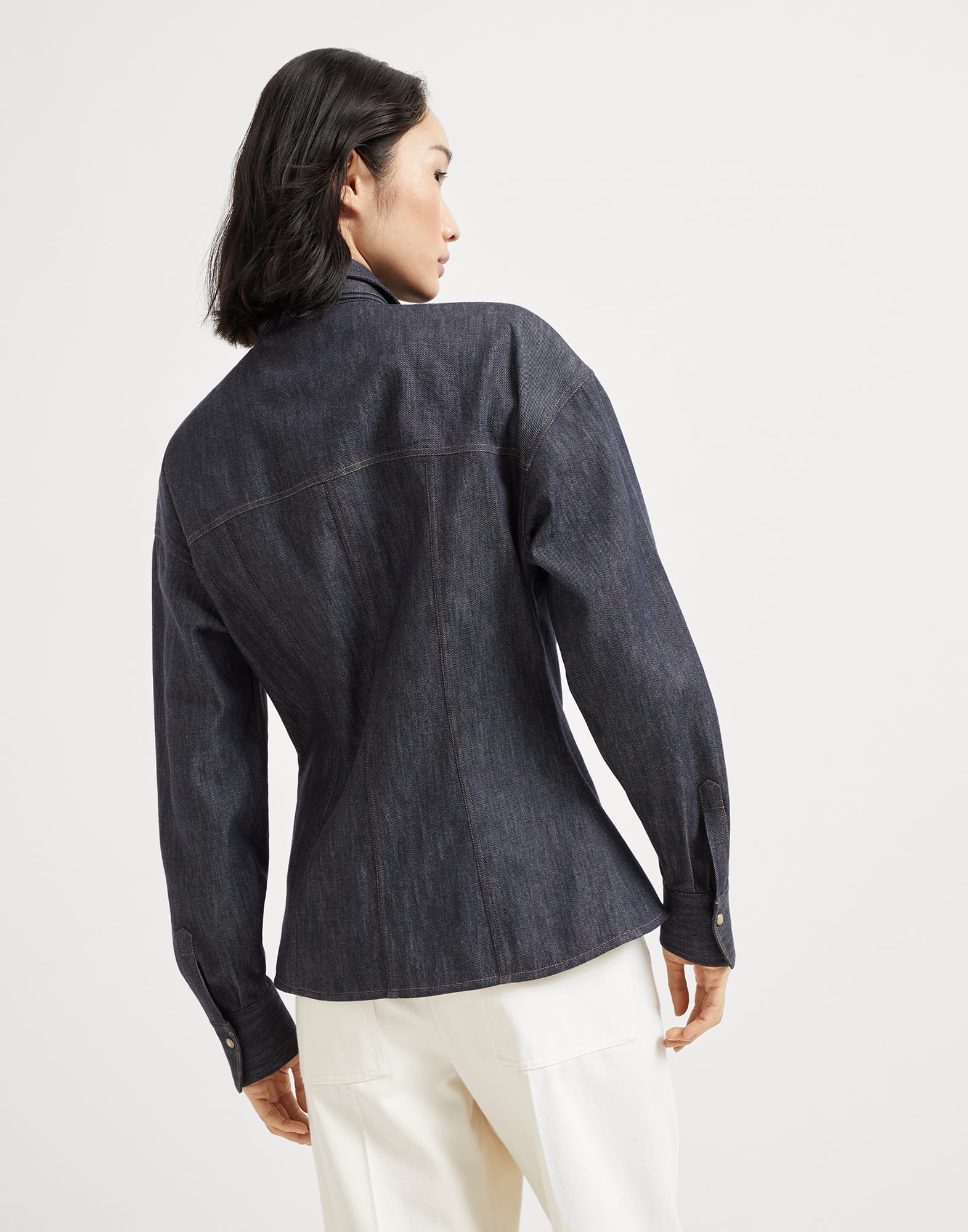 Denim Shirt - Back view - View Full Screen