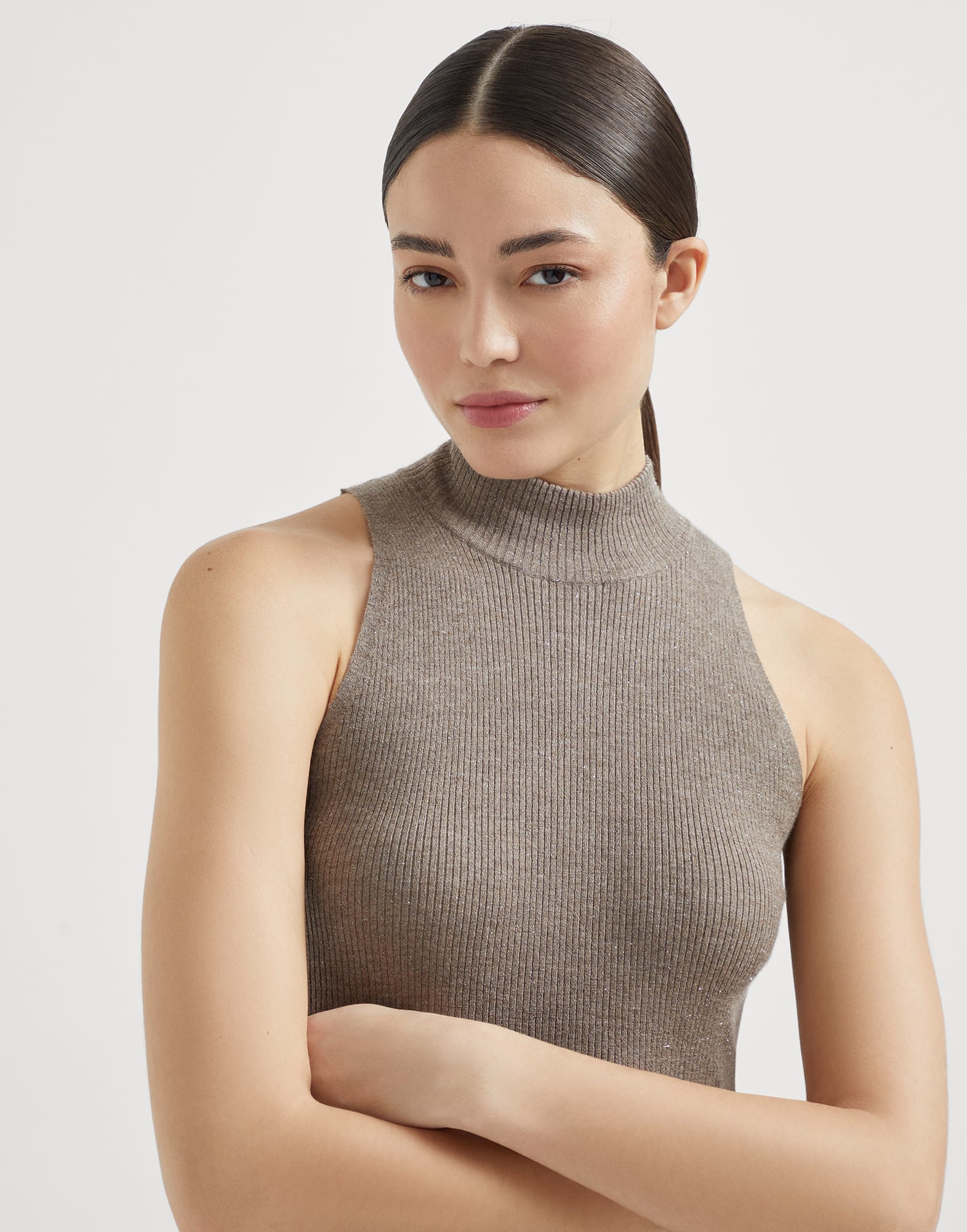 Knitted Poncho - Detail view - View Full Screen