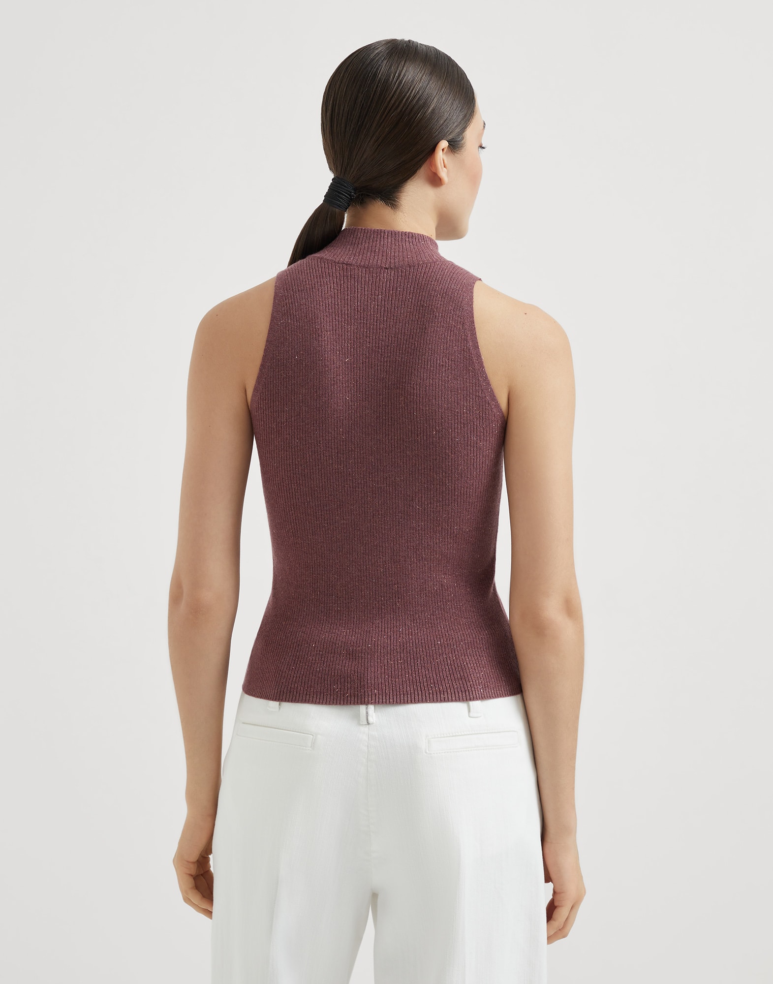 Knitted Poncho - Back view - View Full Screen