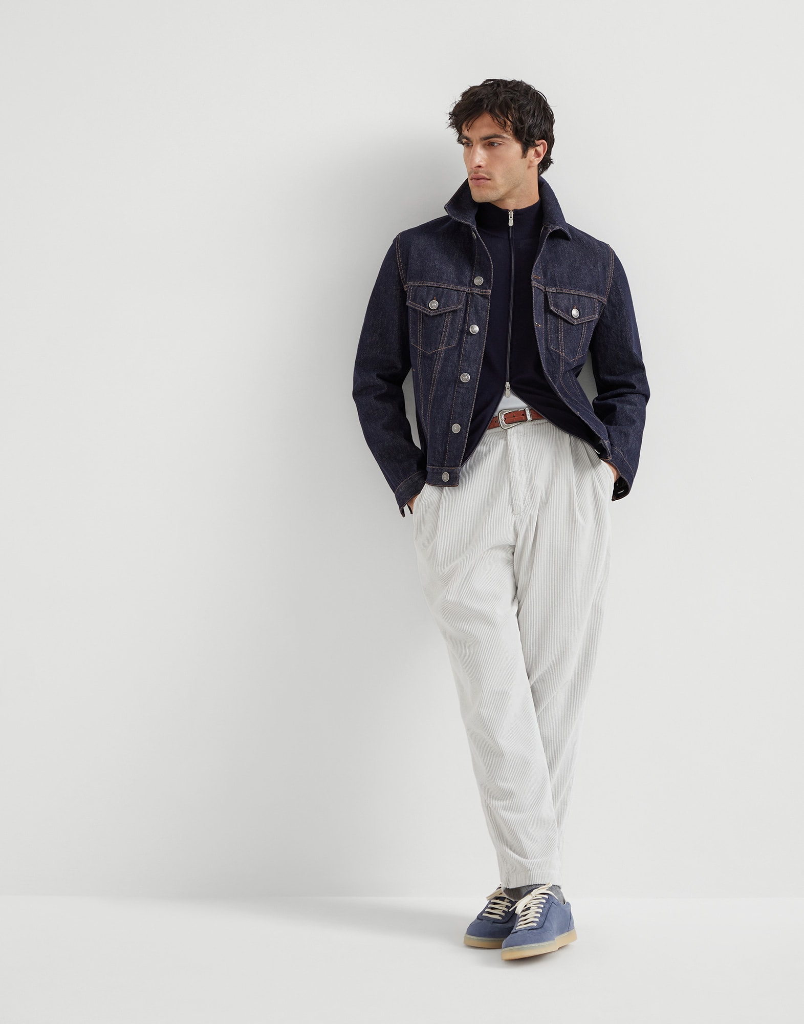 Cardigan Zippé - Vue tenue complète - Afficher en plein écran