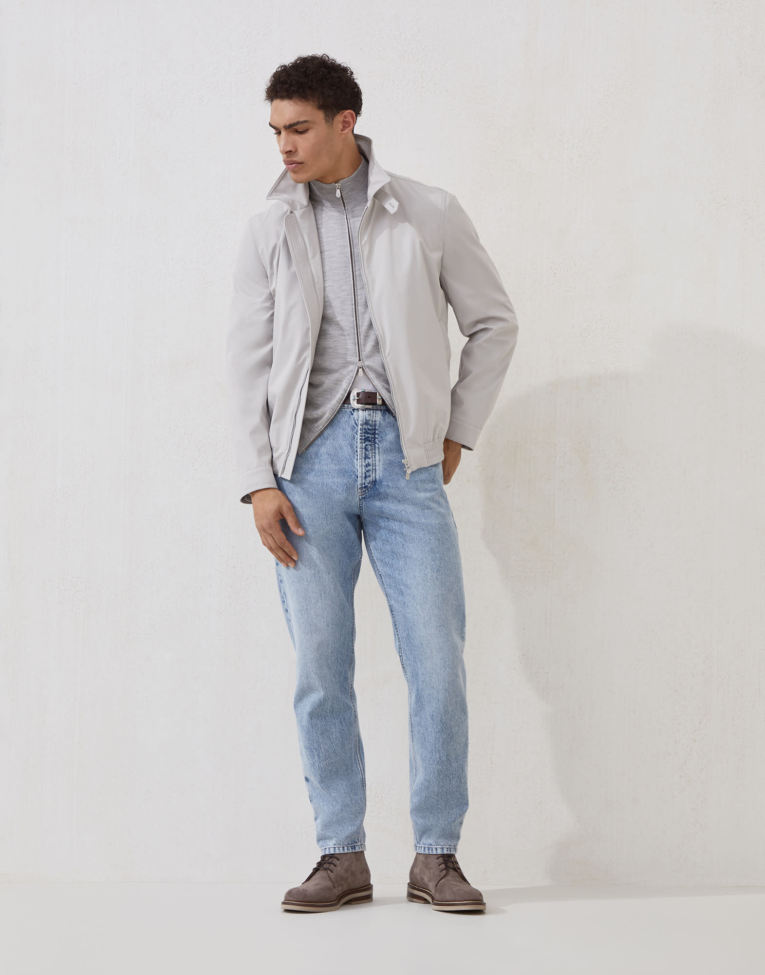 Zip-front Cardigan - Full look - View Full Screen