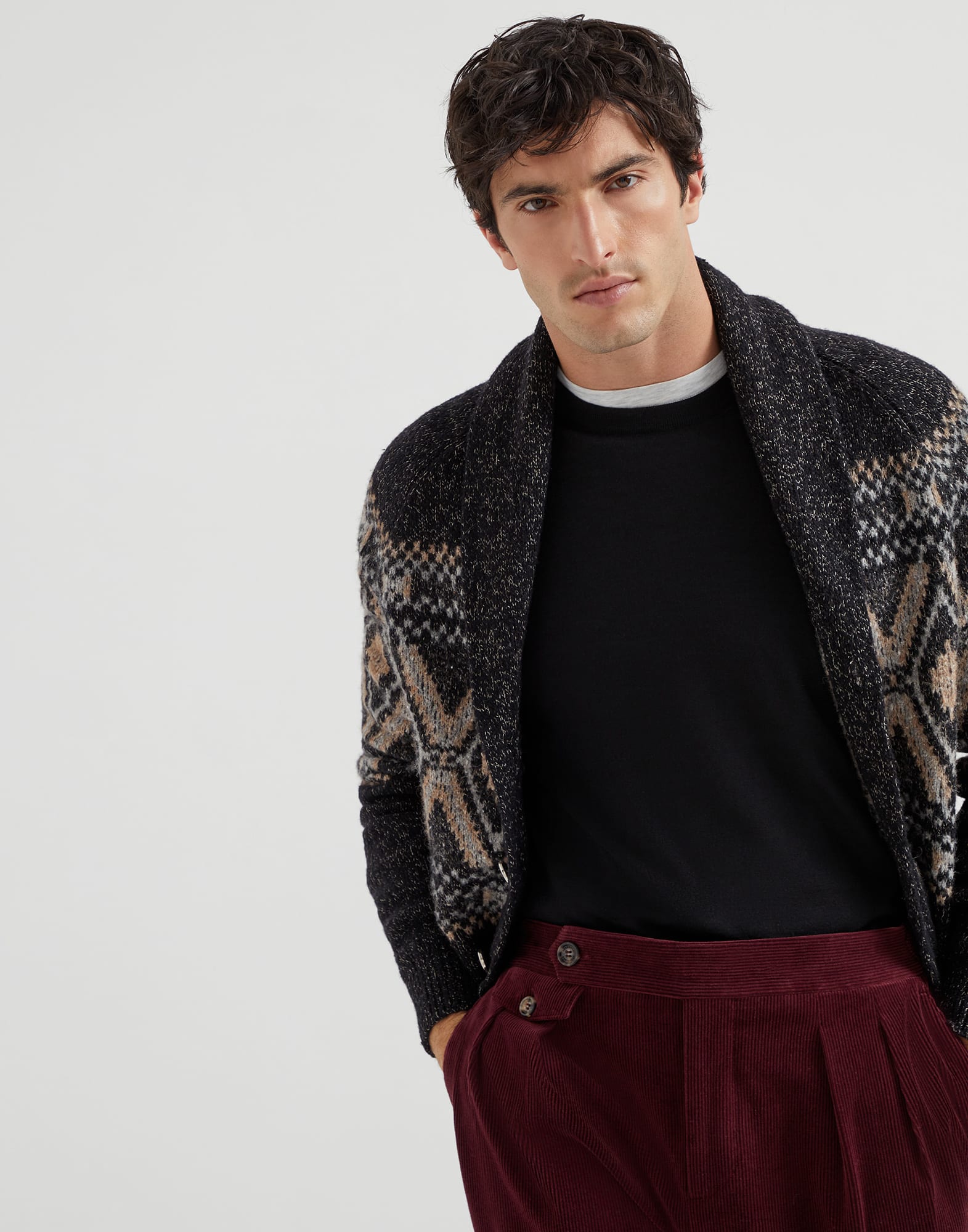 圆领针织衫 - 小编视角 - 正面观看 - 全屏观看