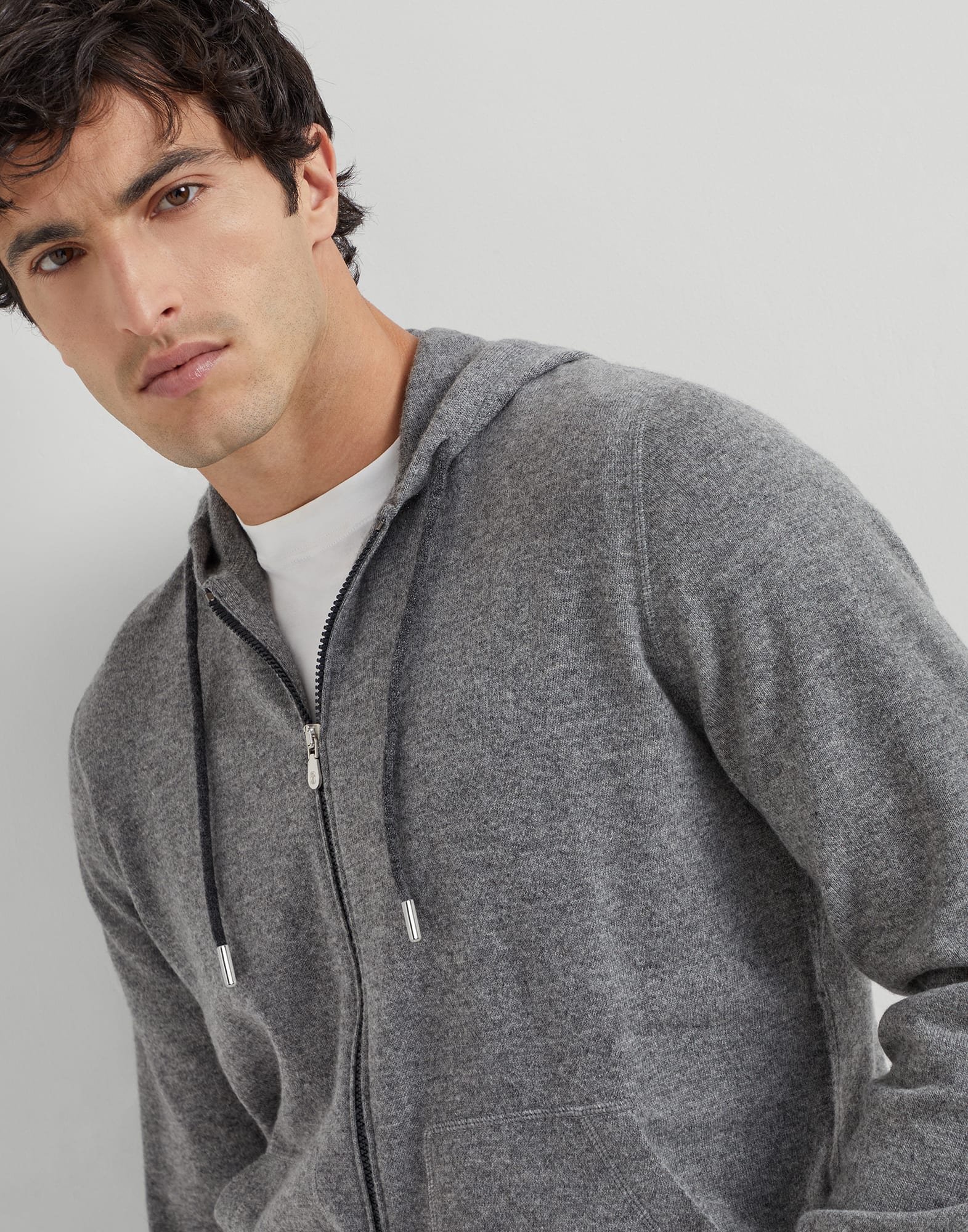 拉链对襟衫 - 细节视角 - 正面观看 - 全屏观看