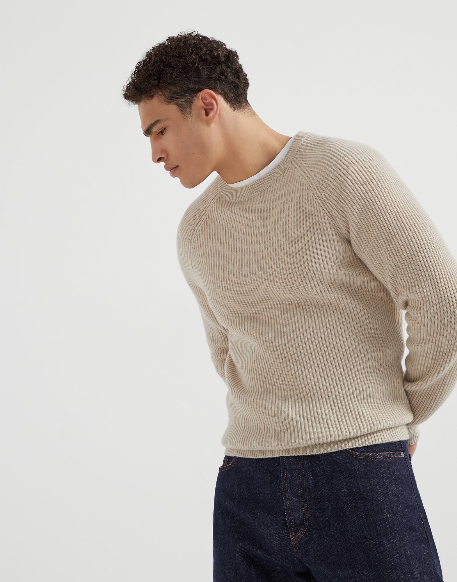 Cashmere sweater Sand Man - Brunello Cucinelli