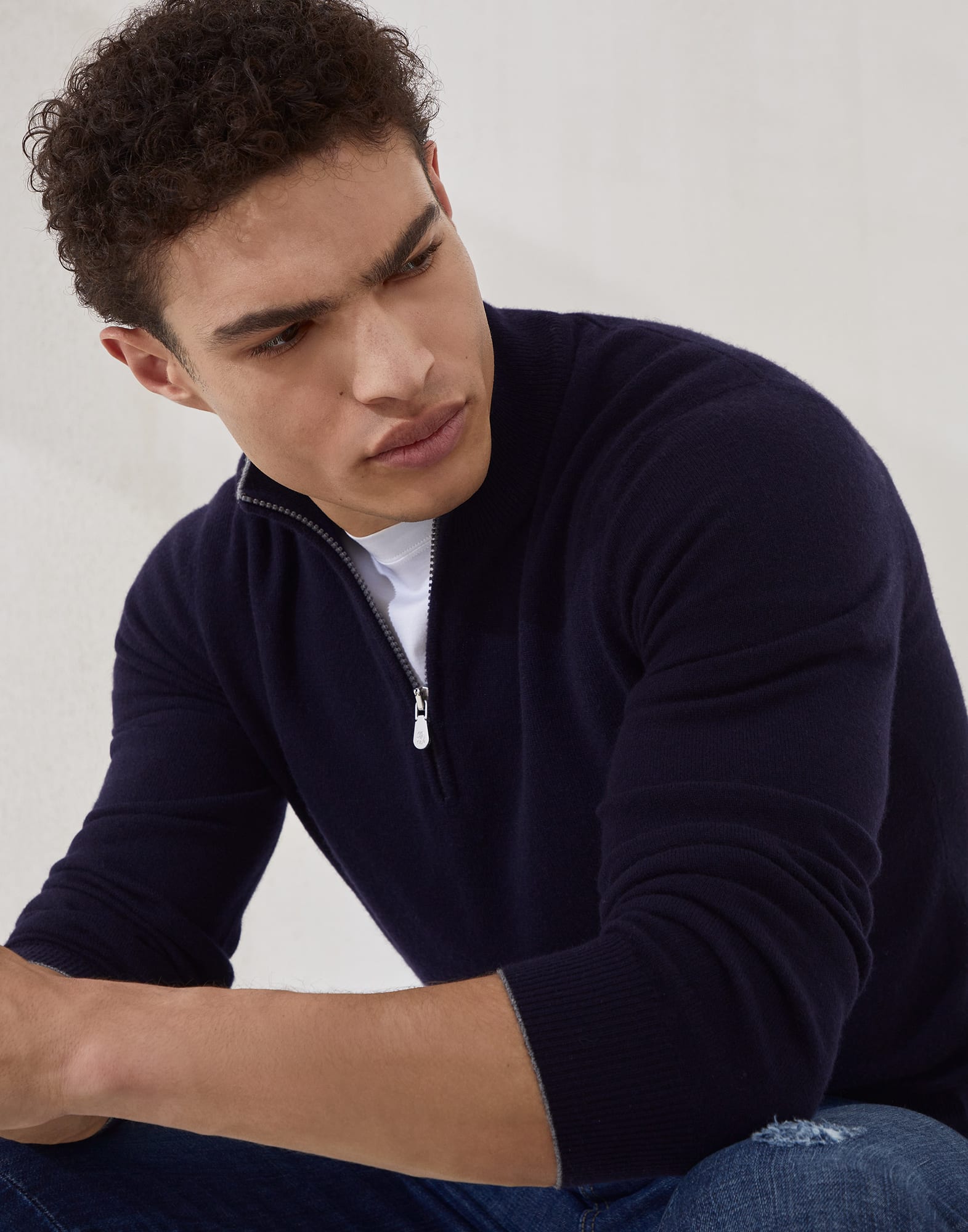 Zip Neck Sweater - Detail view - View Full Screen