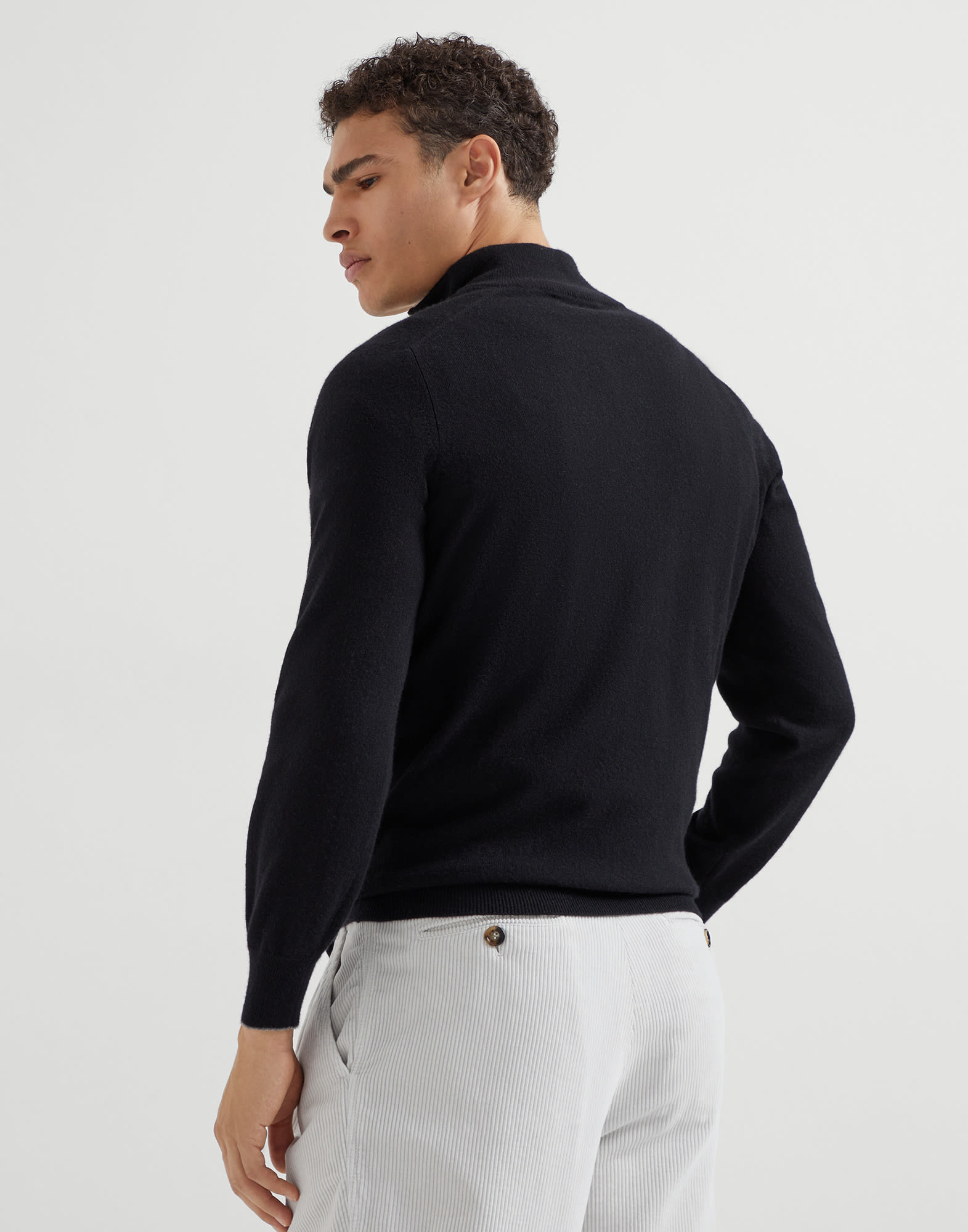 拉链开衫 - 背面视角 - 正面观看 - 全屏观看