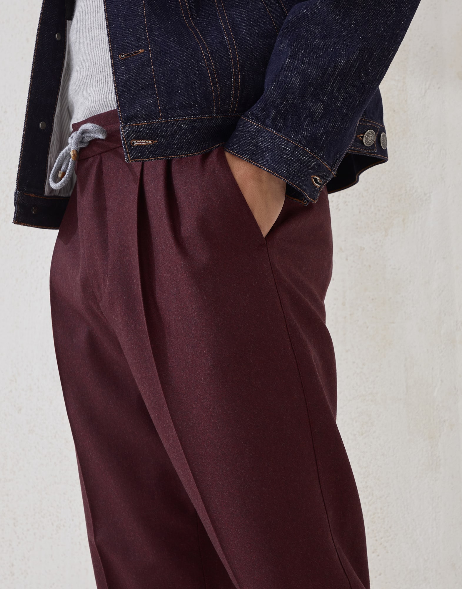 打褶裤 - 细节视角 - 正面观看 - 全屏观看