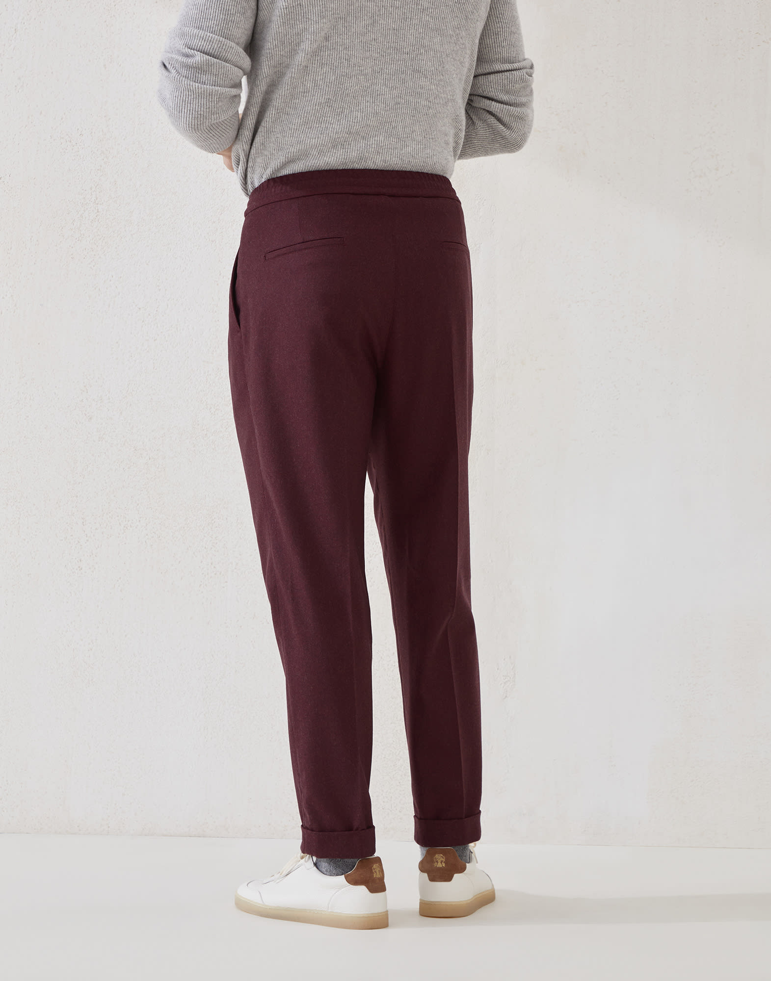 打褶裤 - 背面视角 - 正面观看 - 全屏观看