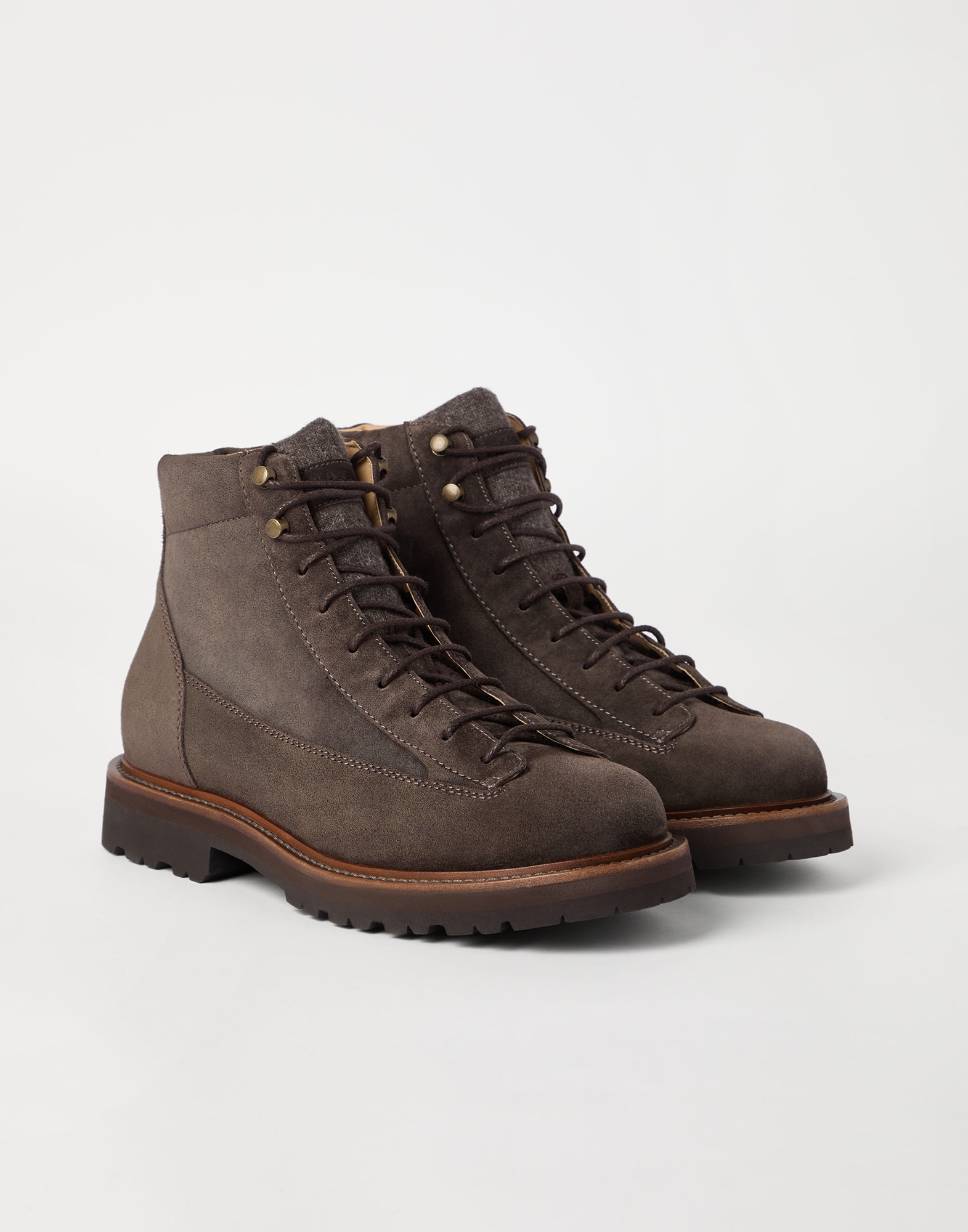 Suede boots for Man in Brown | Brunello Cucinelli Suede boots for Man in Brown | Brunello Cucinelli