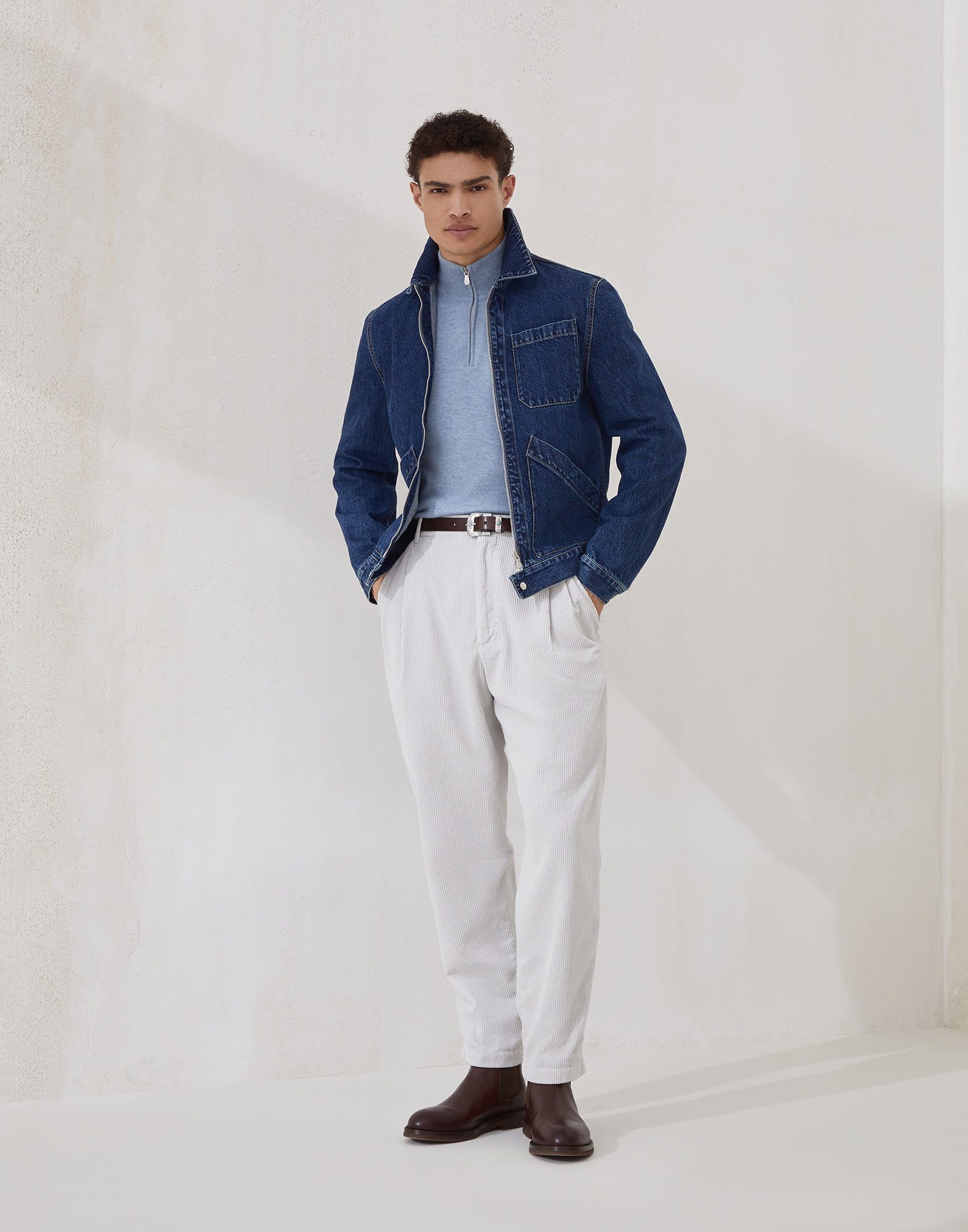 Zip Neck Sweater - Full look - View Full Screen