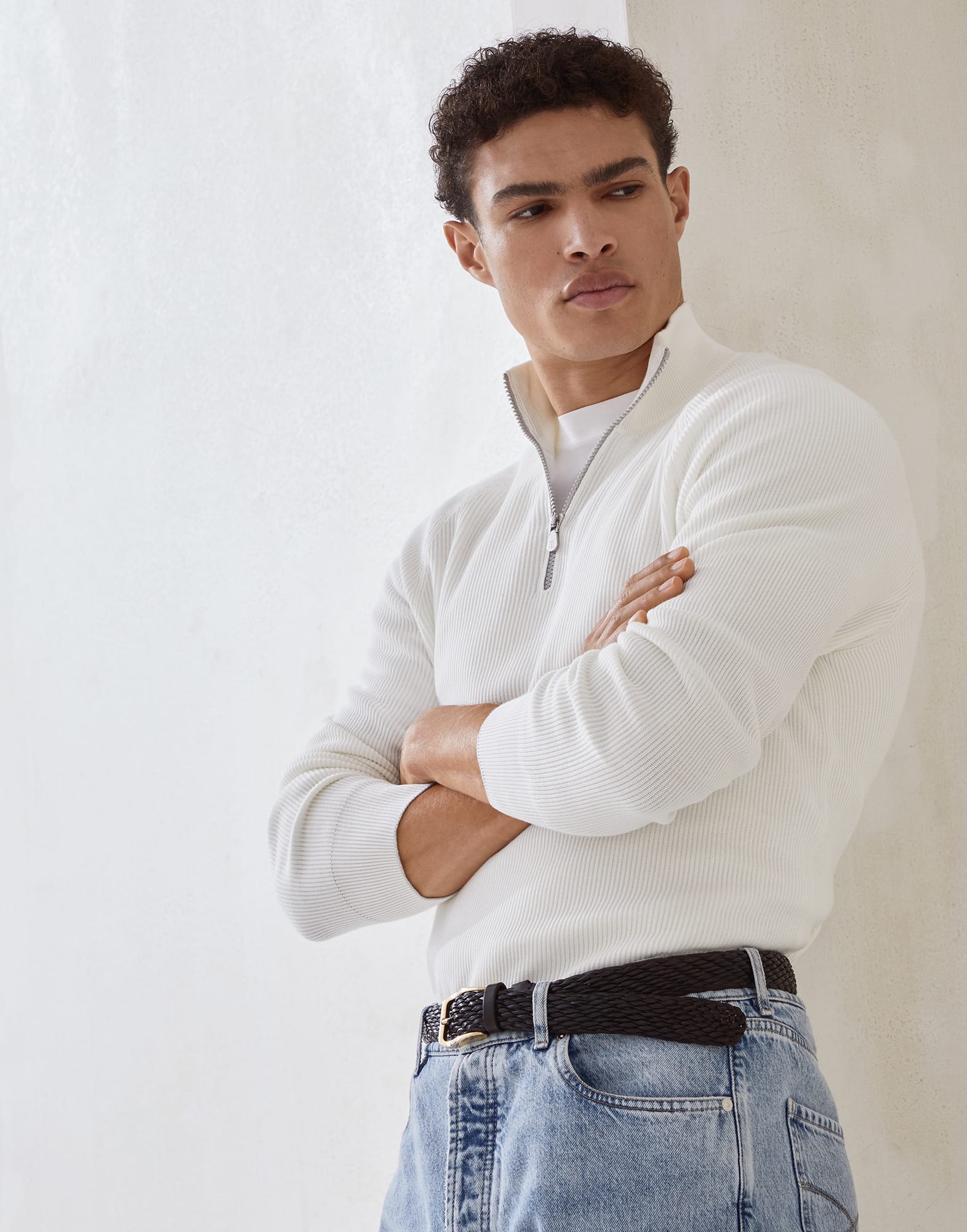 Zip Neck Sweater - Editorial view - View Full Screen