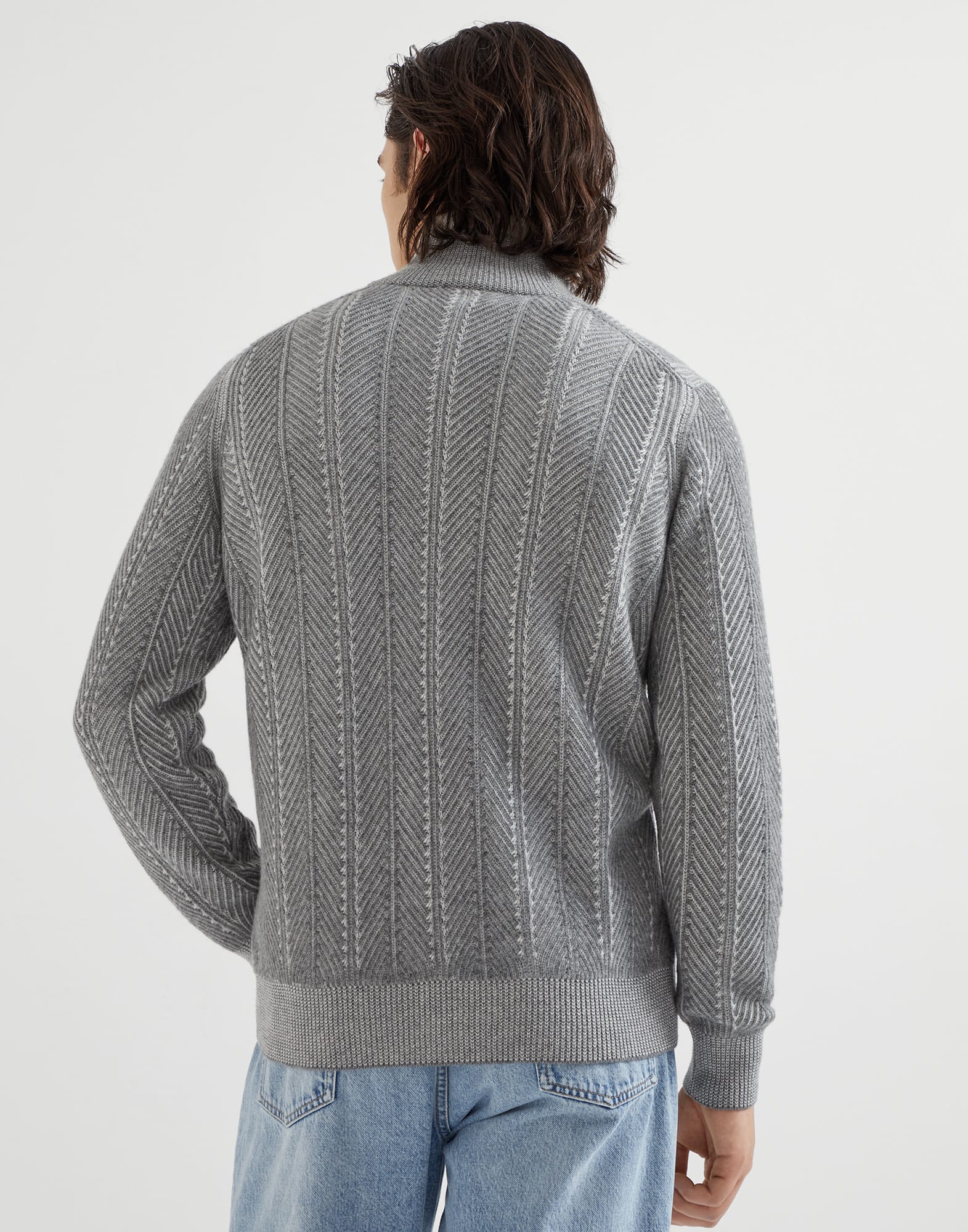Zip-front Cardigan - Back view - View Full Screen