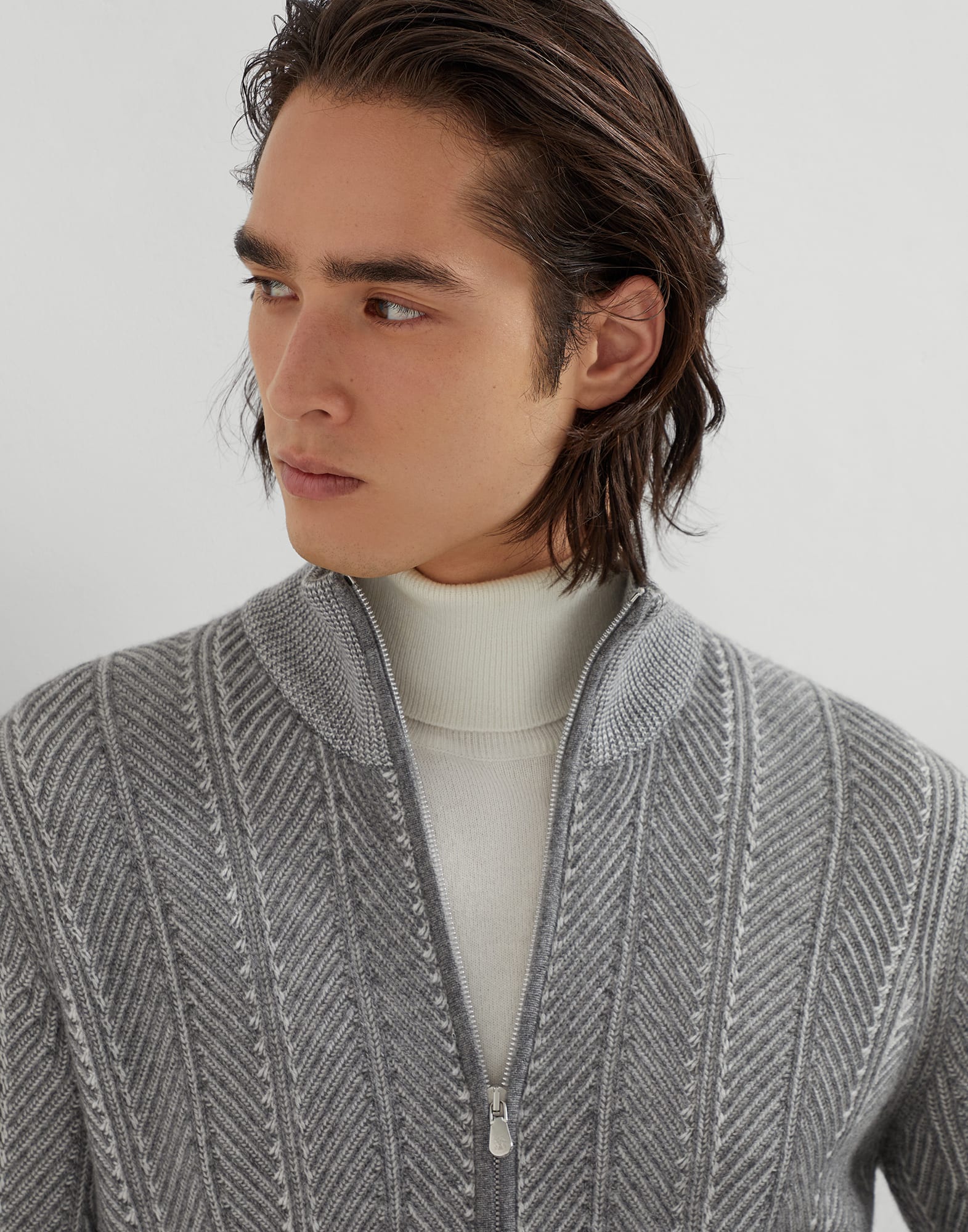 Zip-front Cardigan - Detail view - View Full Screen