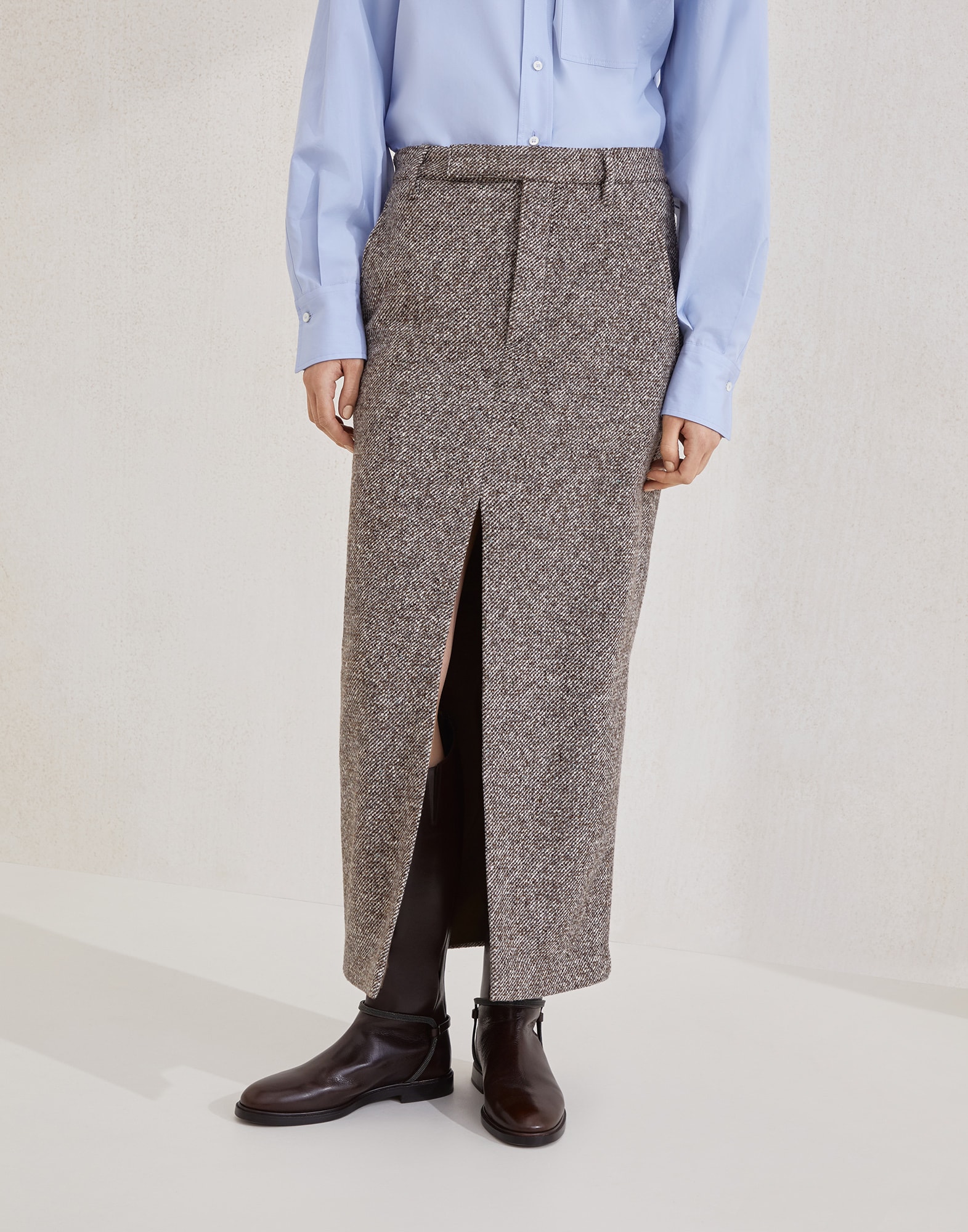 Sartorial pencil skirt Brown Woman - Brunello Cucinelli