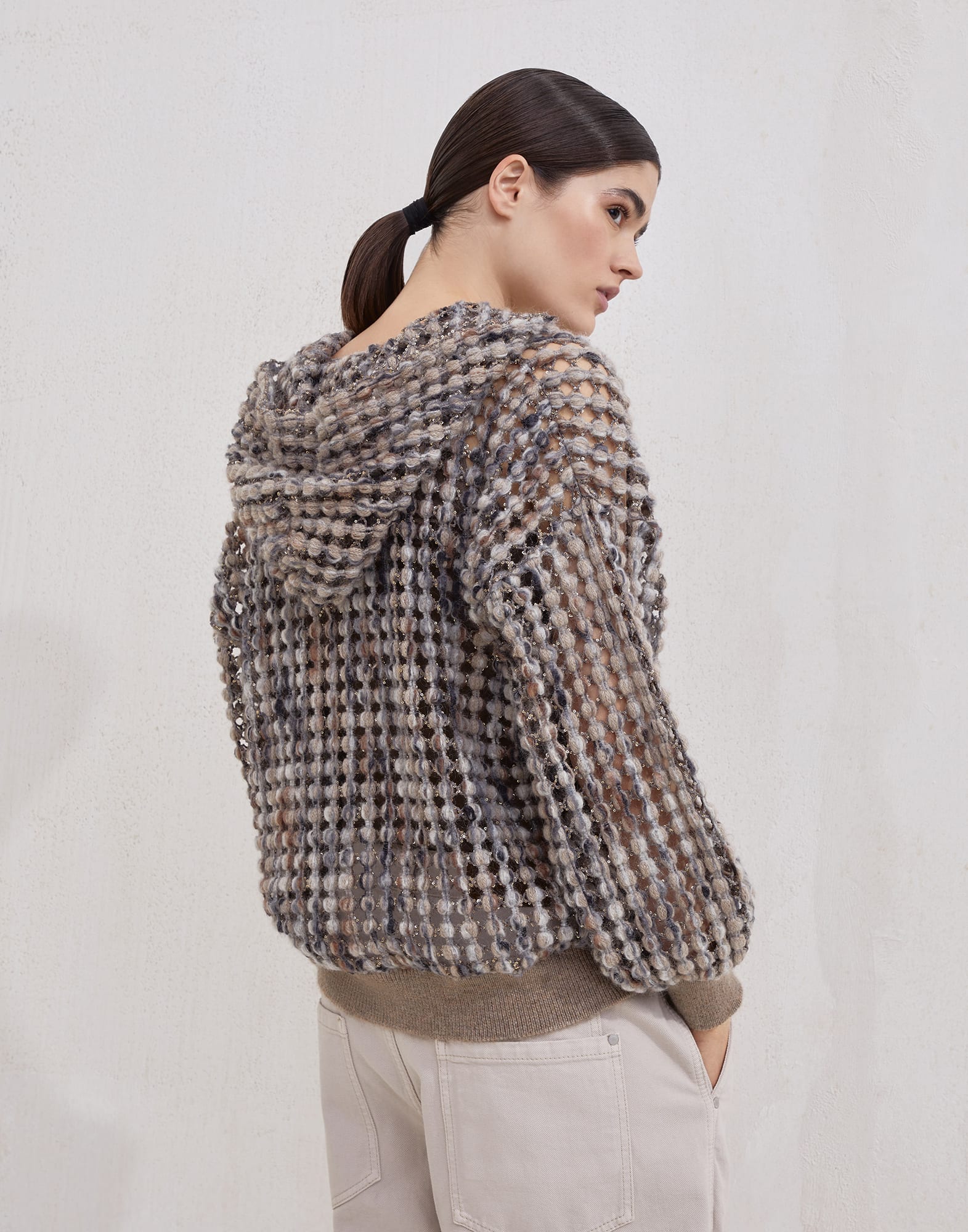 Zip-front Cardigan - Back view - View Full Screen