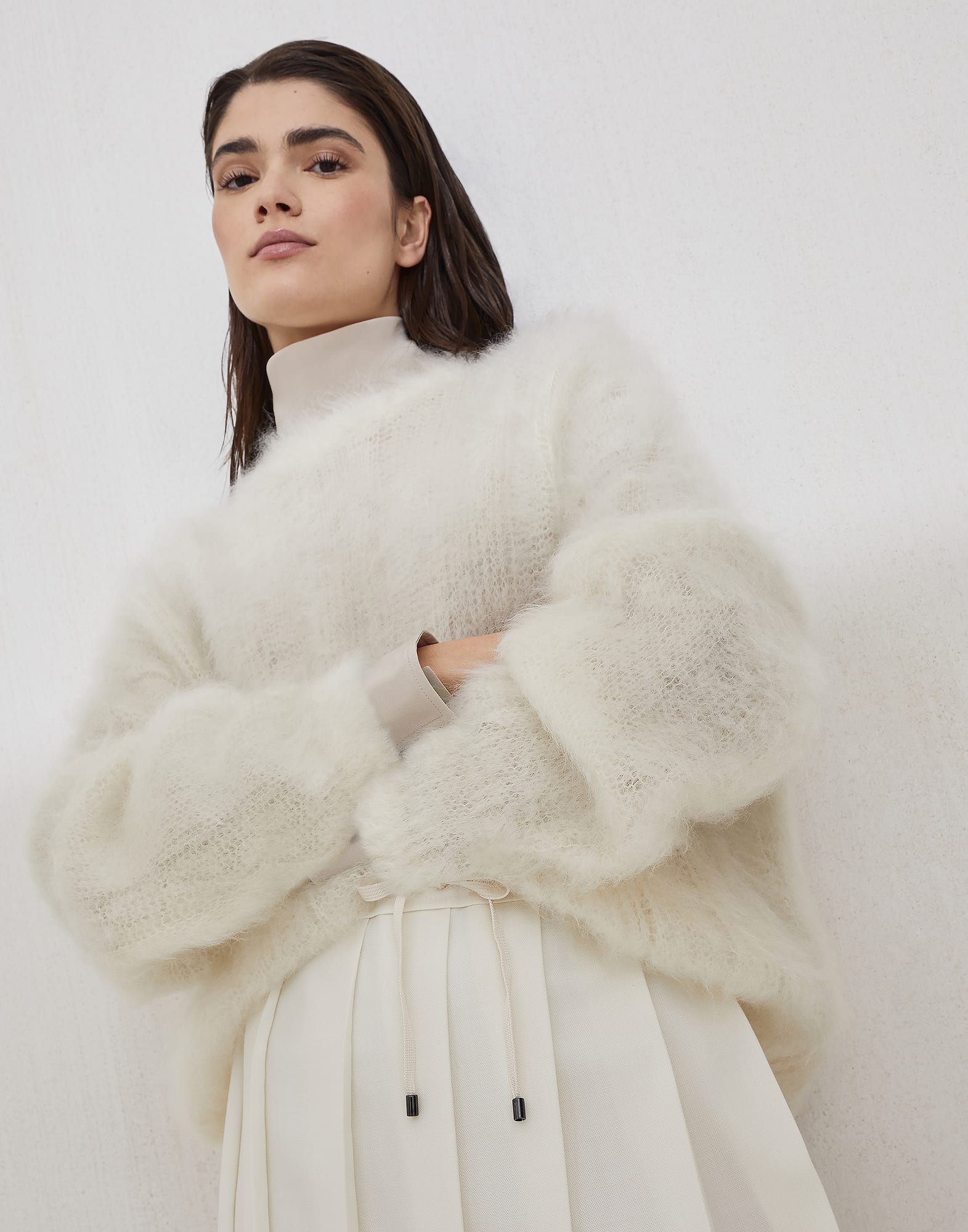 圆领针织衫 - 小编视角 - 正面观看 - 全屏观看