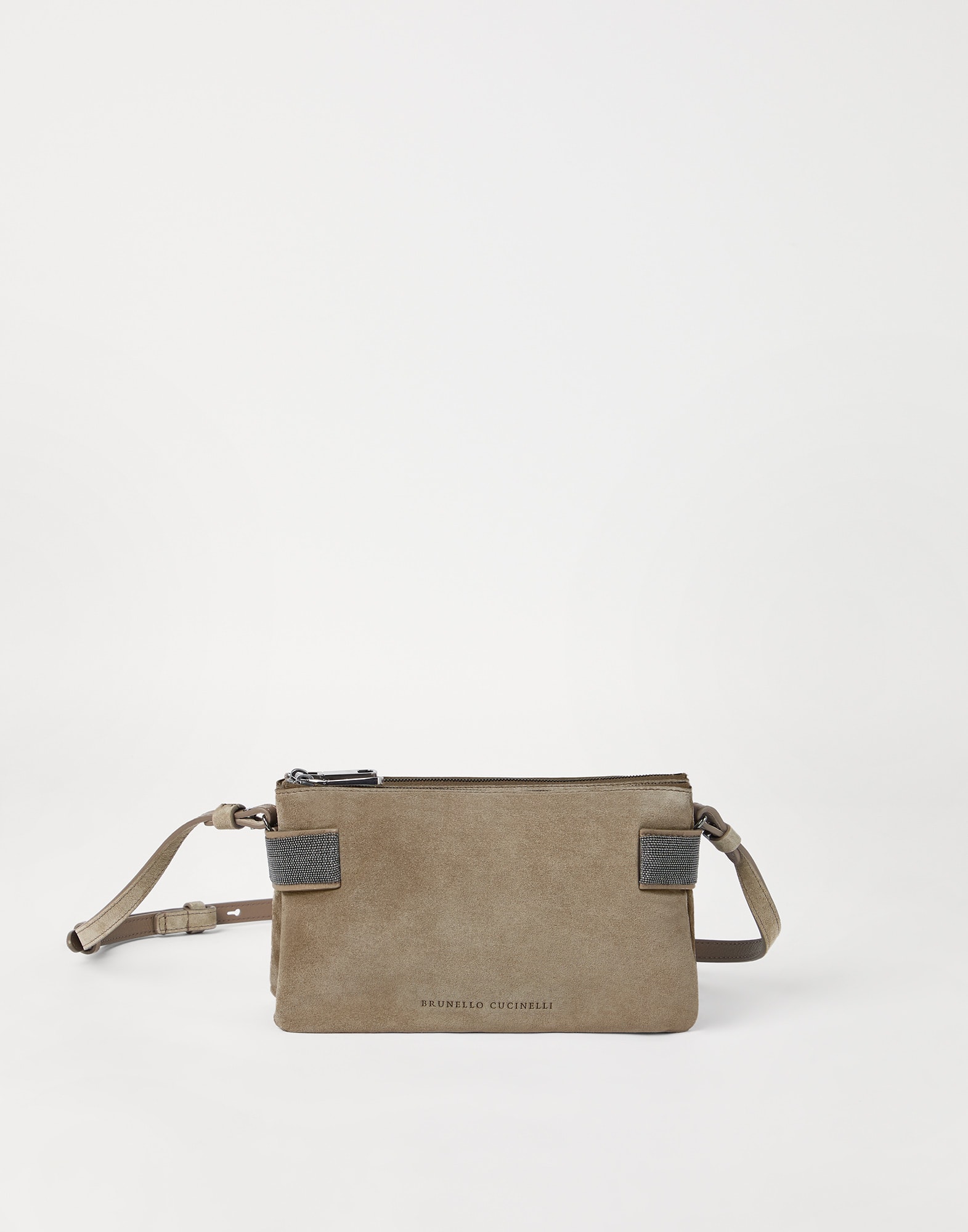 Essence mini shoulder bag for Woman in Warm Beige | Brunello Cucinelli Essence mini shoulder bag for Woman in Warm Beige | Brunello Cucinelli