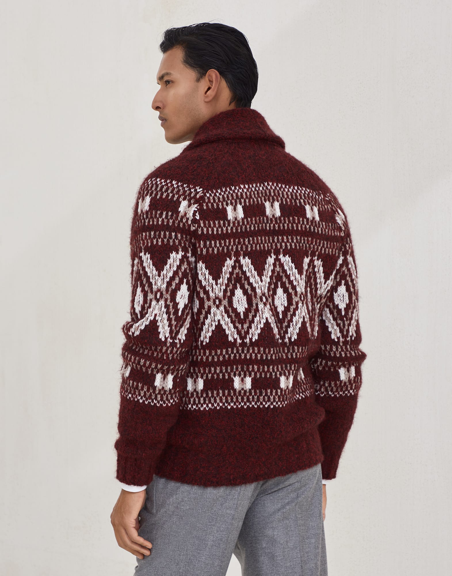 Button-front Cardigan - Back view - View Full Screen