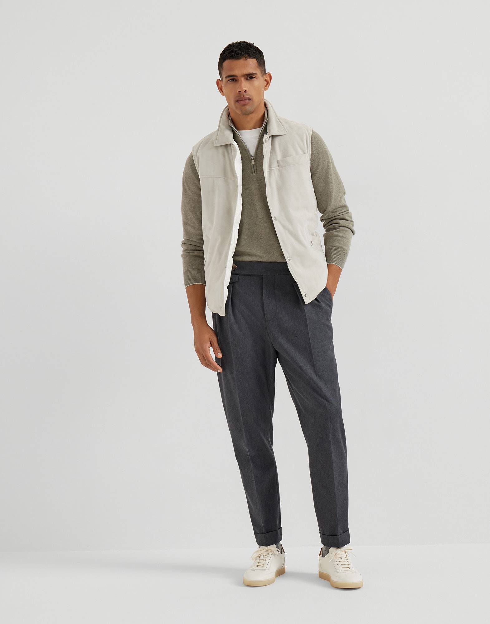 Zip Neck Sweater - Full look - View Full Screen