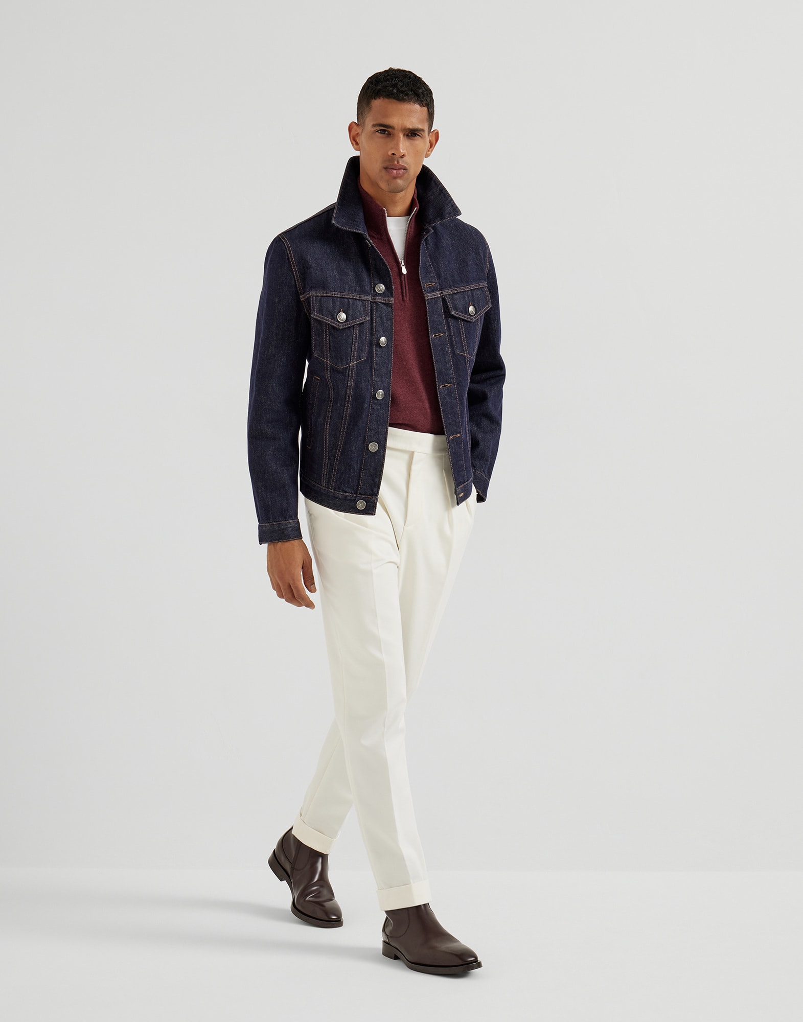 Zip Neck Sweater - Full look - View Full Screen