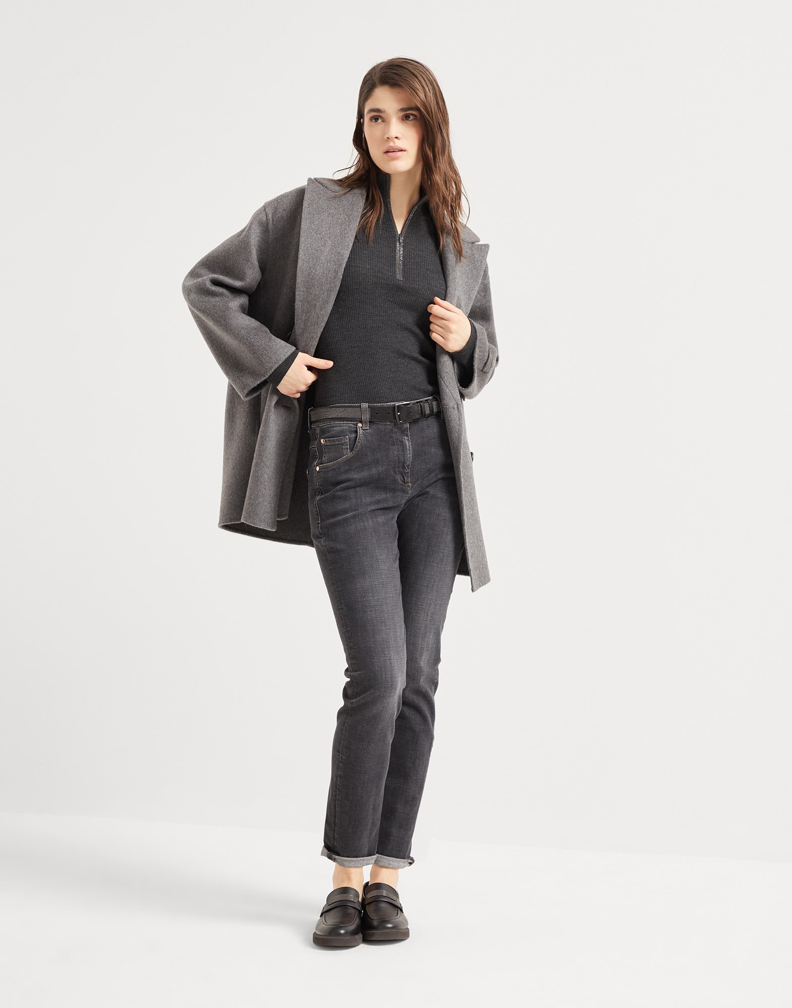 Zip Neck Sweater - Full look - View Full Screen