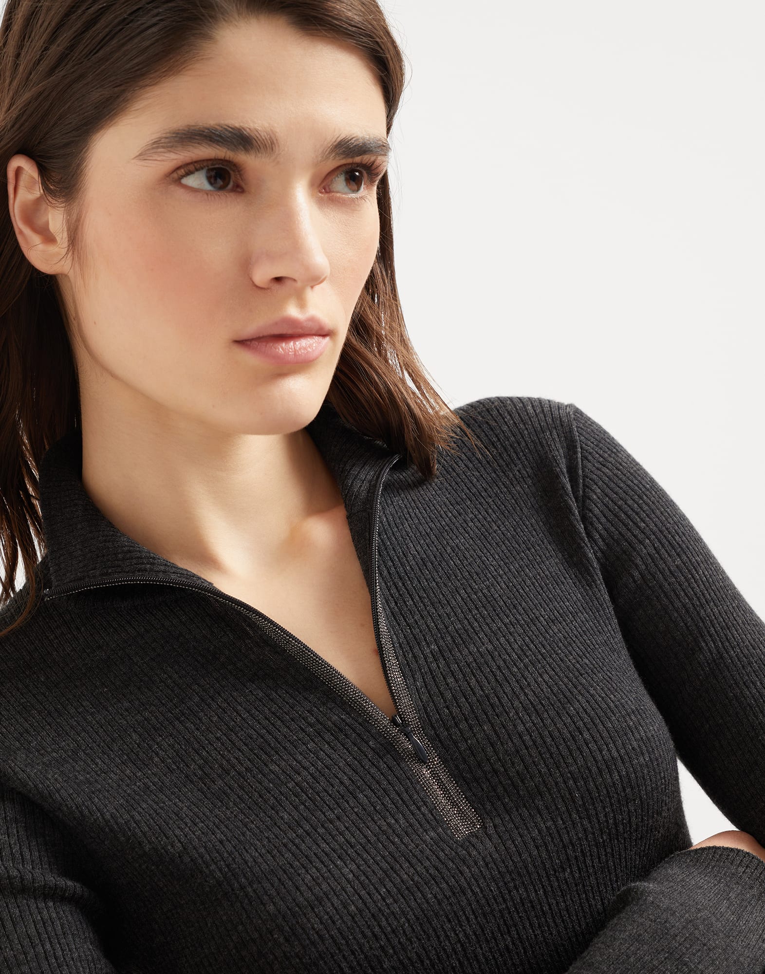 Zip Neck Sweater - Detail view - View Full Screen