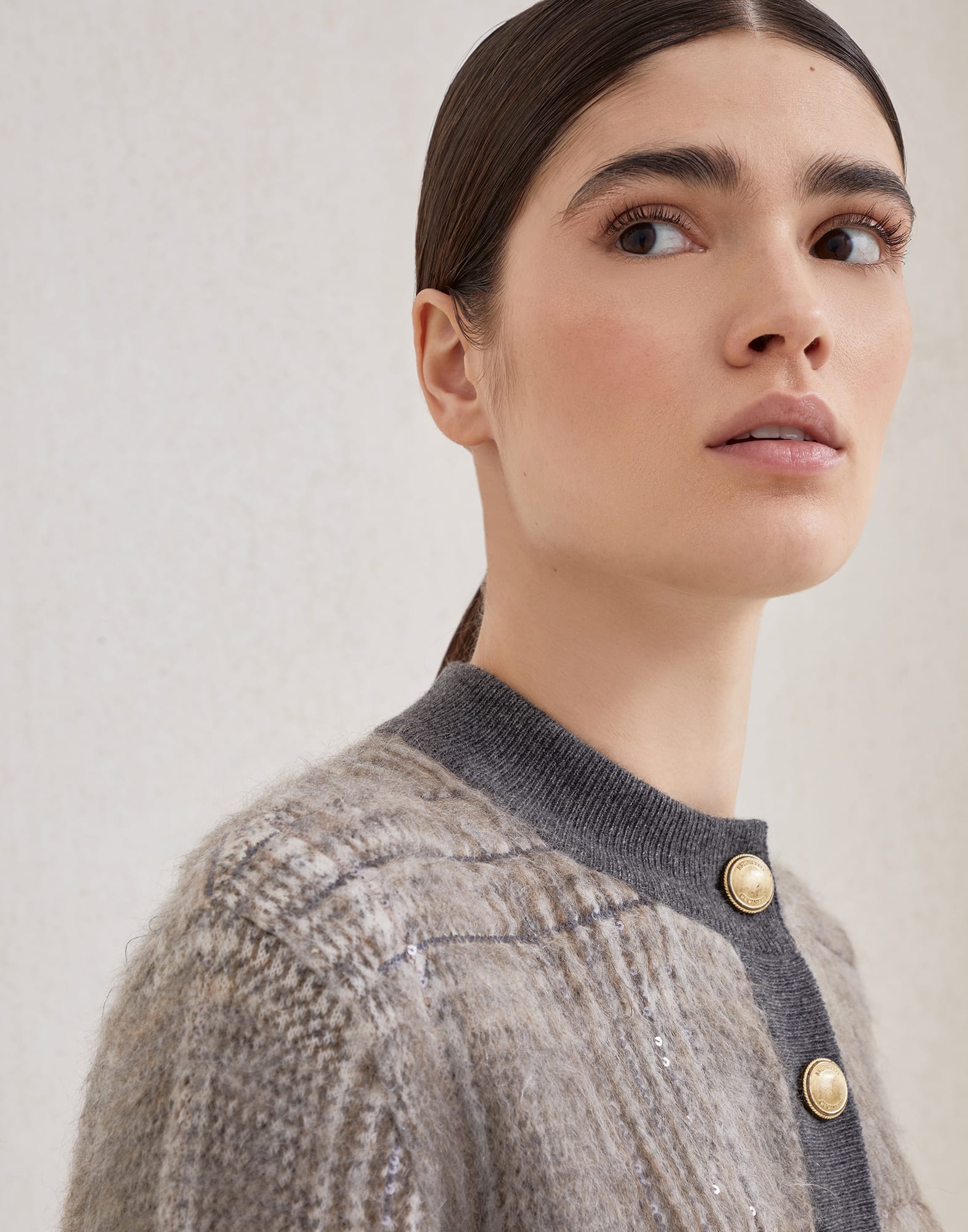 Button-front Cardigan - Detail view - View Full Screen