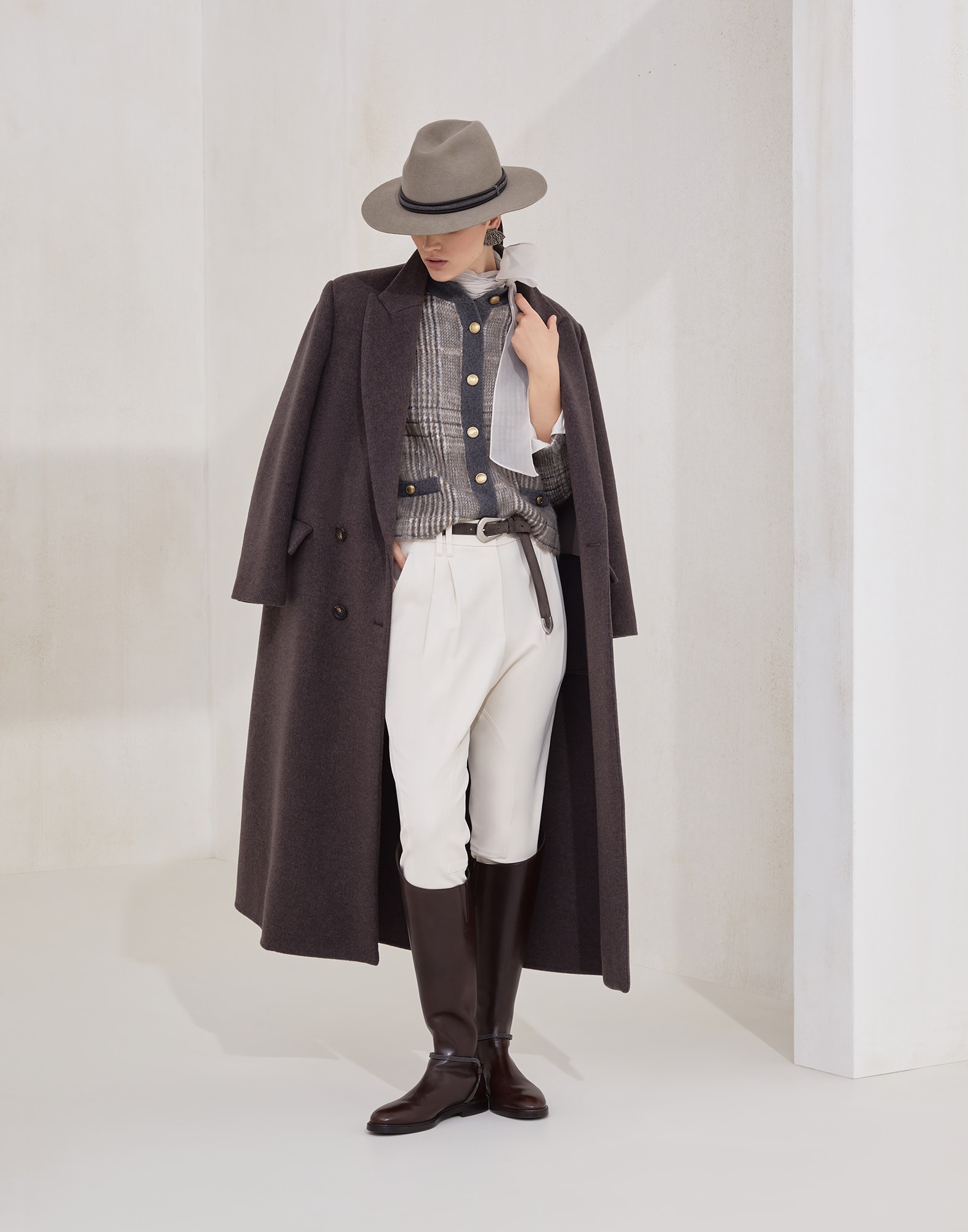 Button-front Cardigan - Full look - View Full Screen