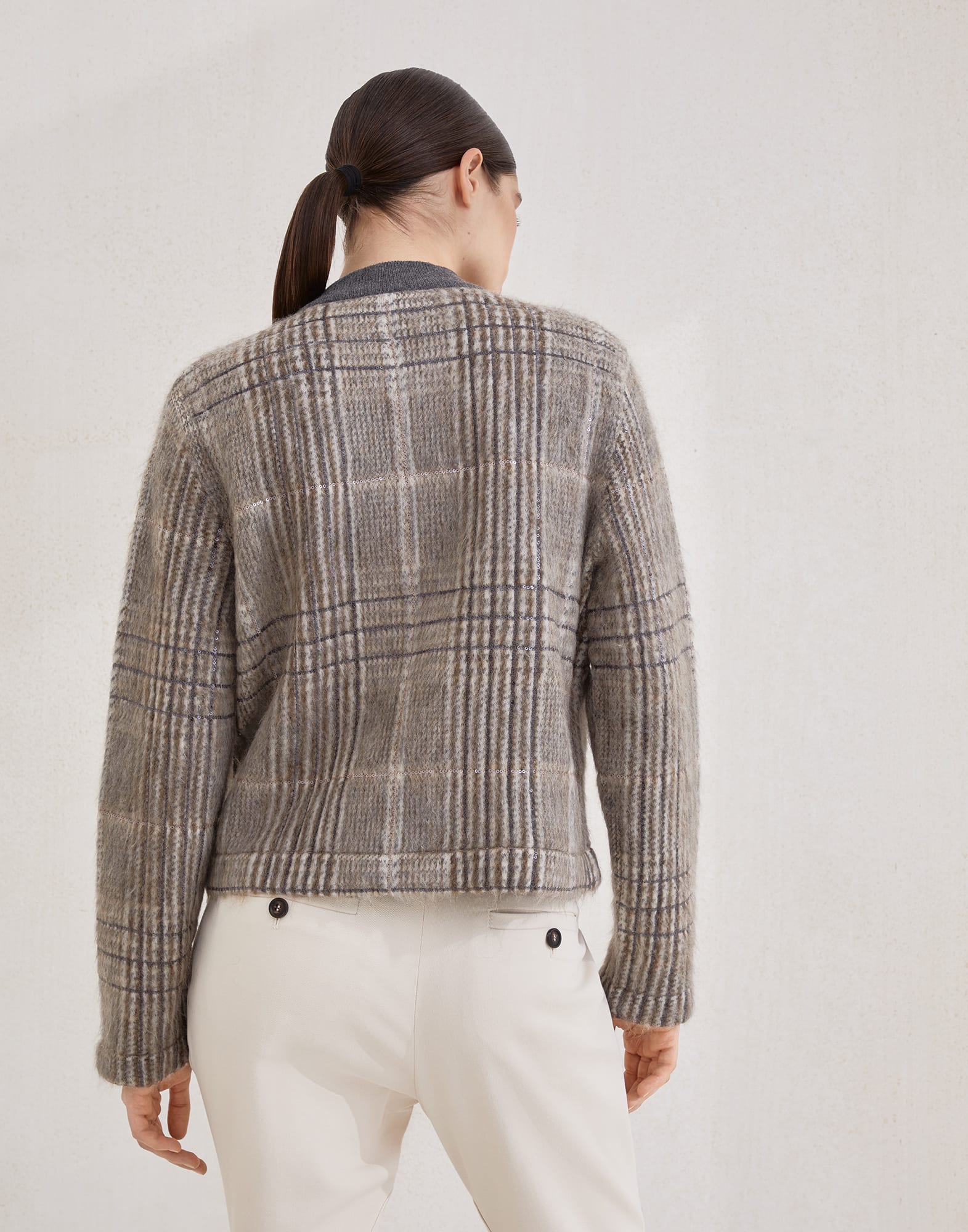 Button-front Cardigan - Back view - View Full Screen