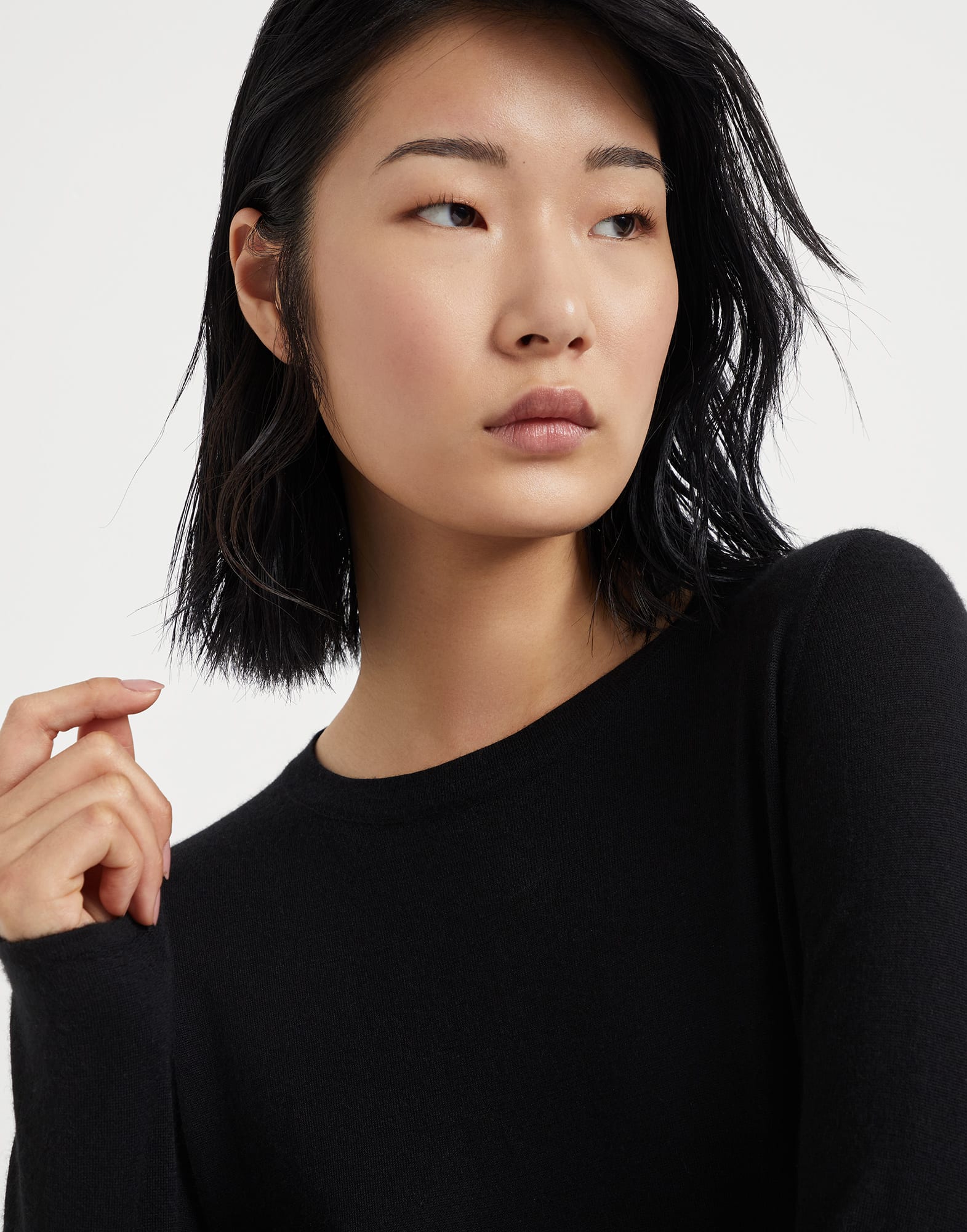 クルーネック - ディテール - 全画面表示