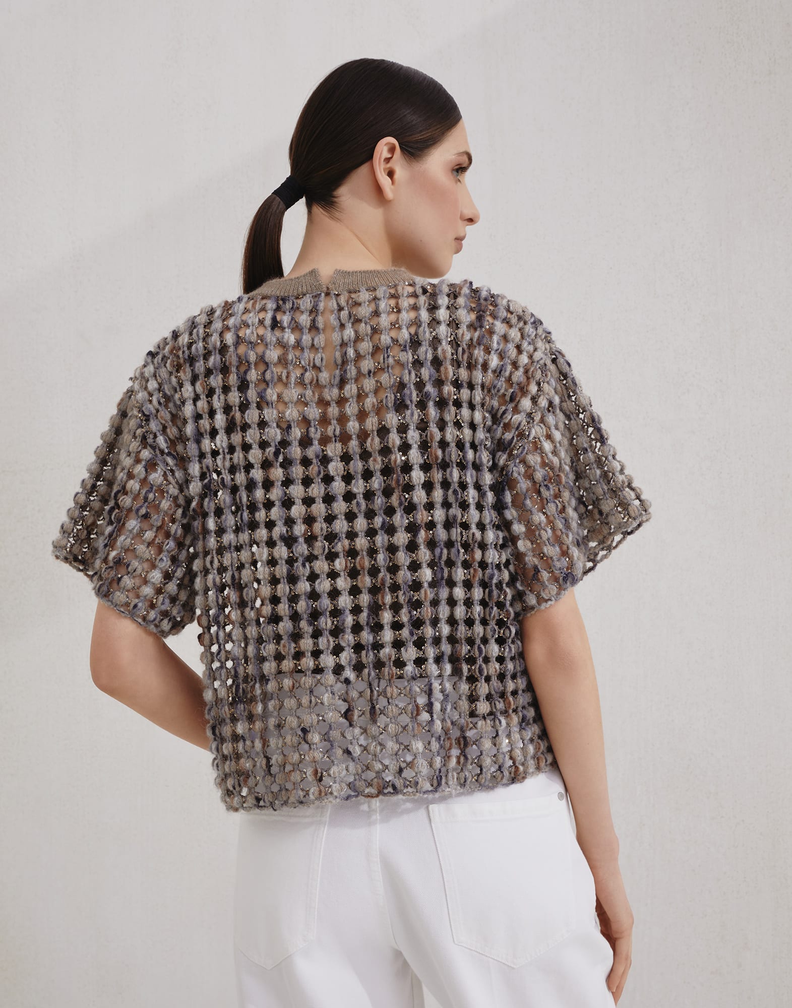 クルーネック - 後ろ - 全画面表示