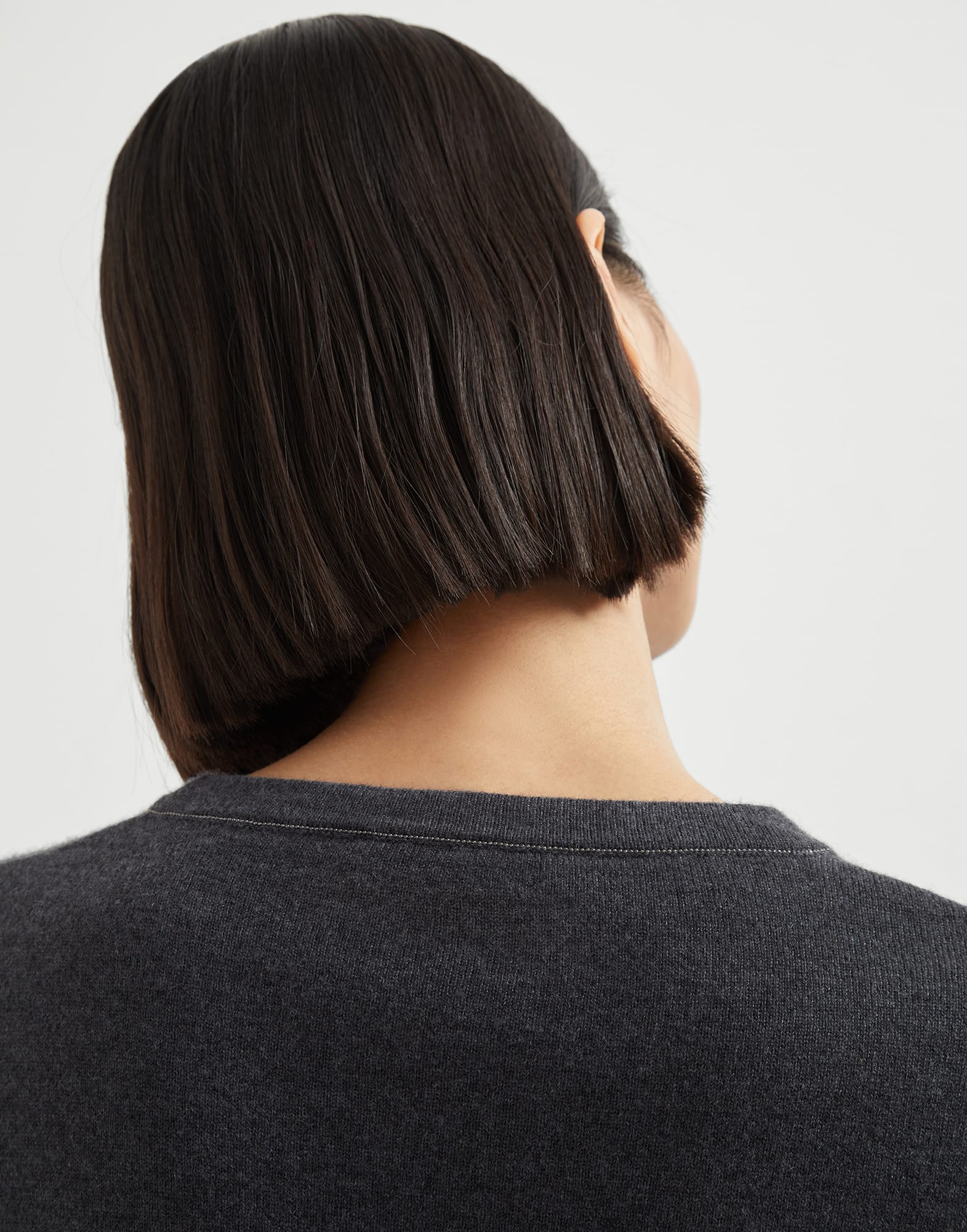 圆领针织衫 - 细节视角 - 正面观看 - 全屏观看