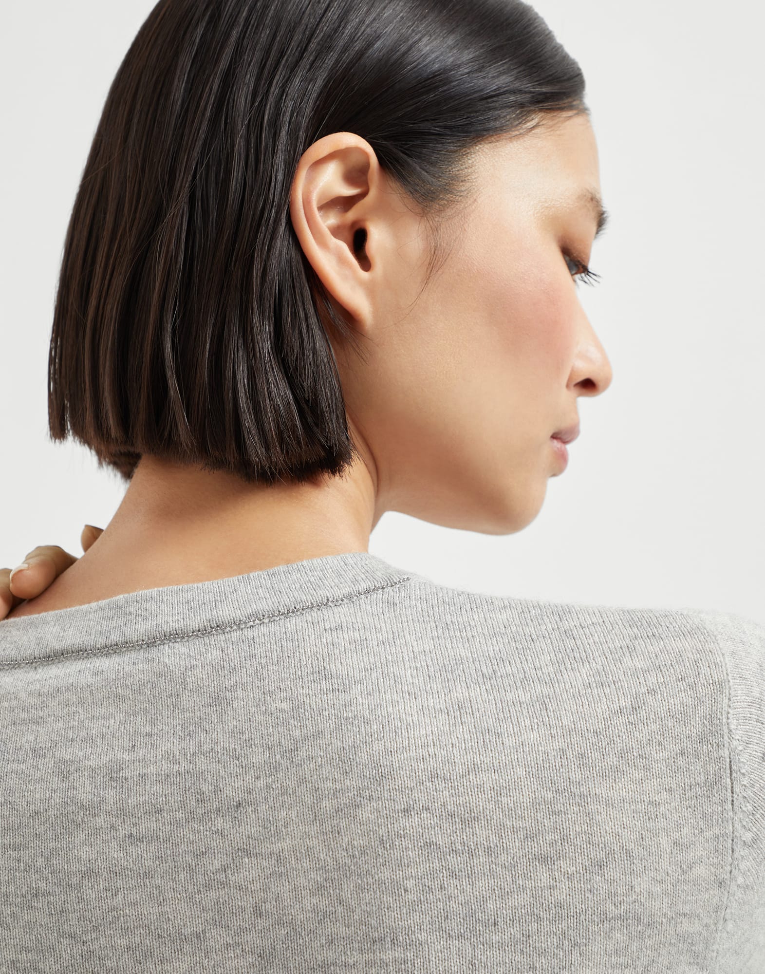 クルーネック - ディテール - 全画面表示