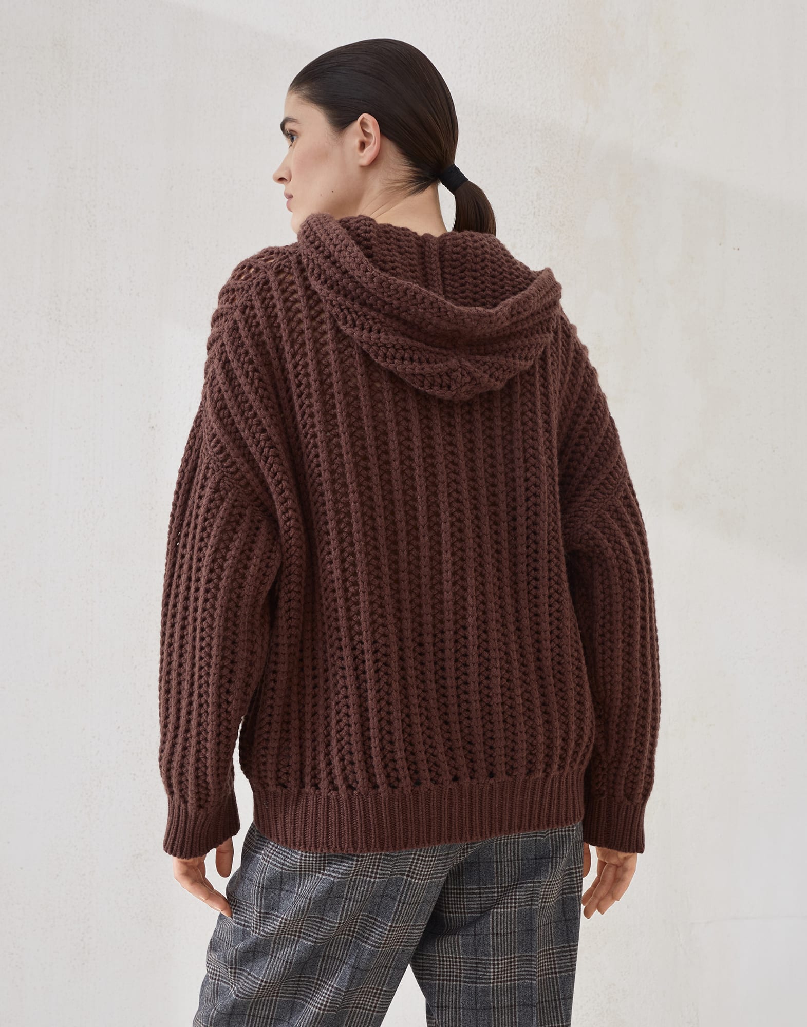 Zip-front Cardigan - Back view - View Full Screen