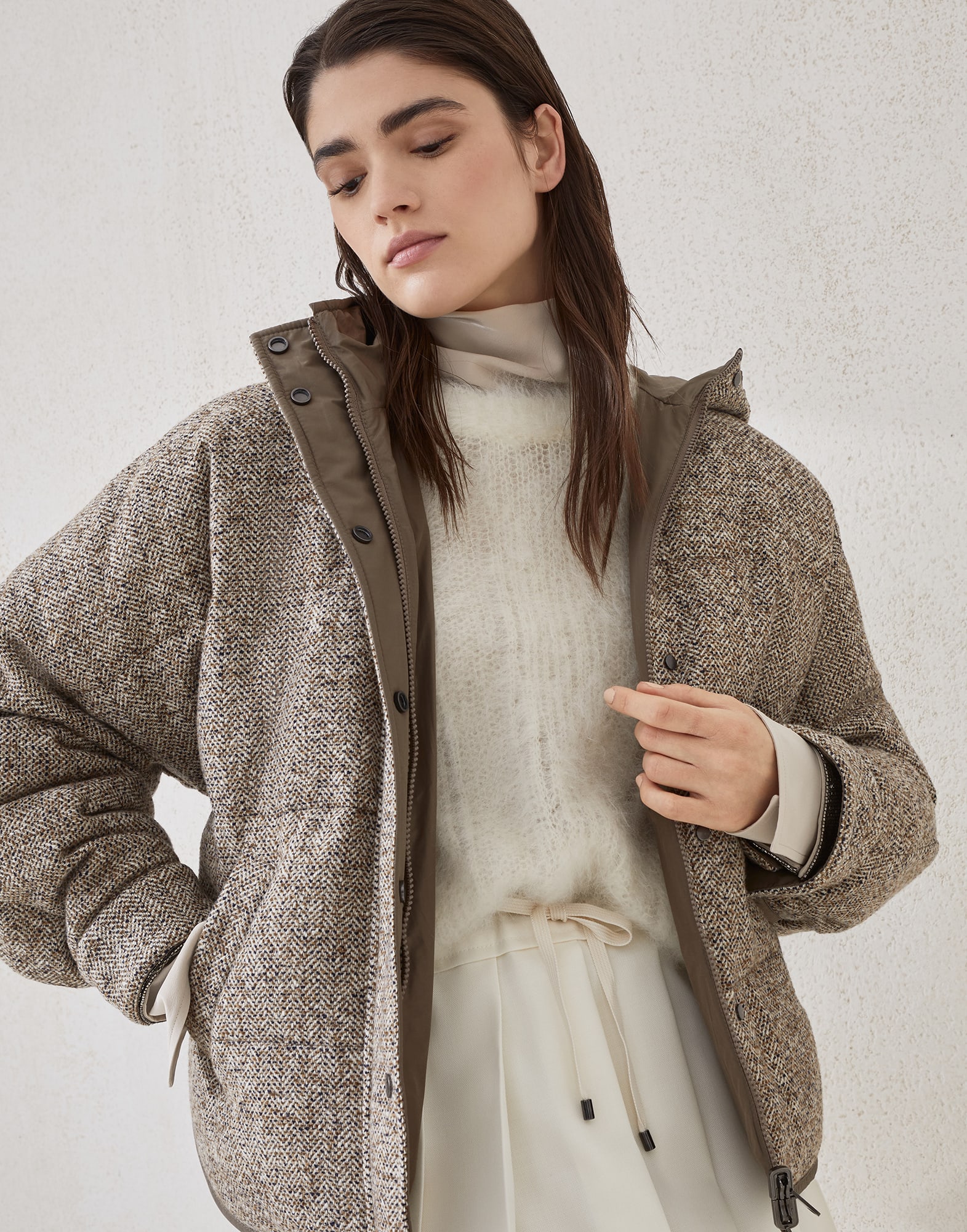 ニットダウンジャケット - エディトリアル - 全画面表示